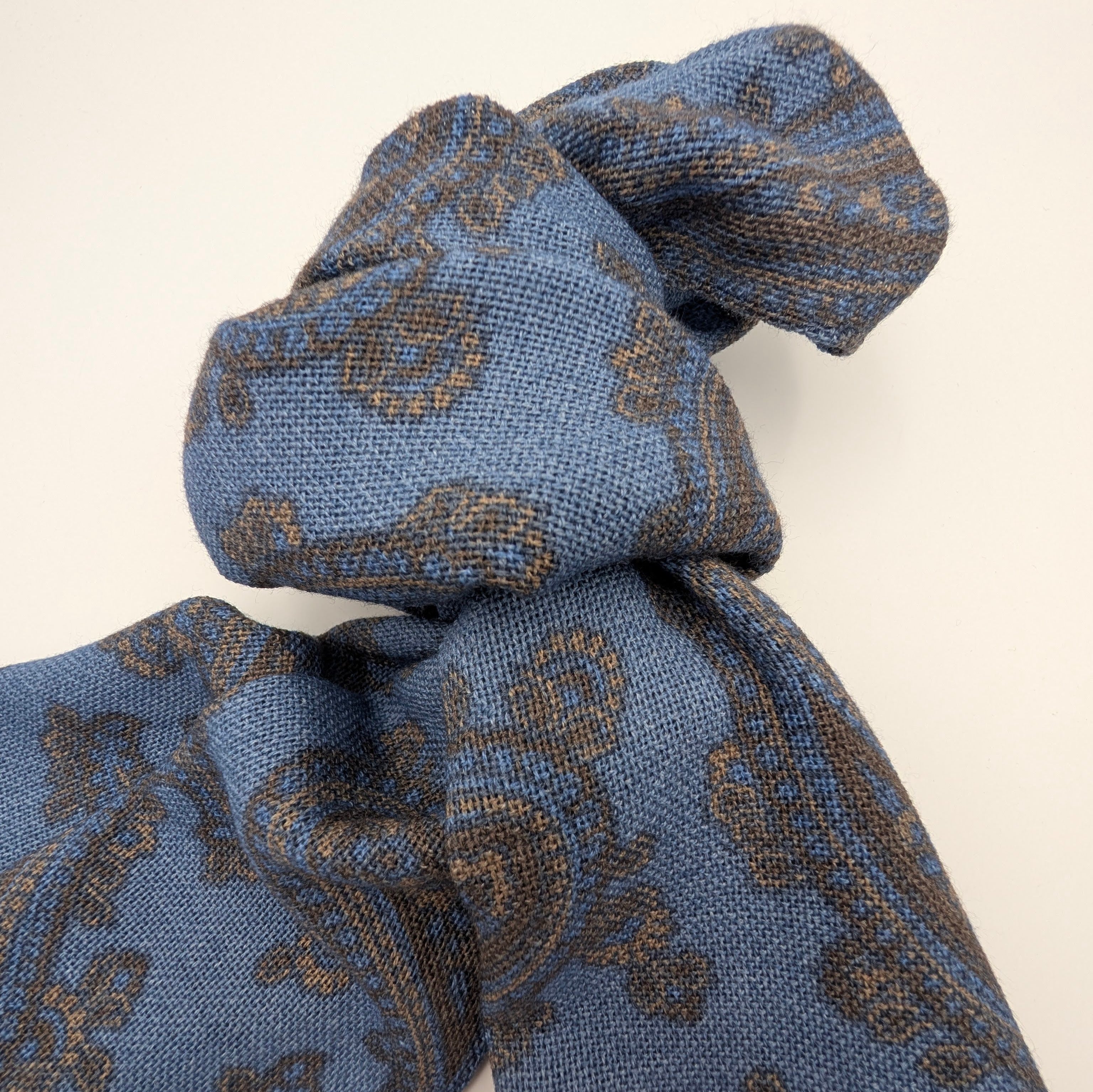 Scarf Luxury Woven Wool Blue