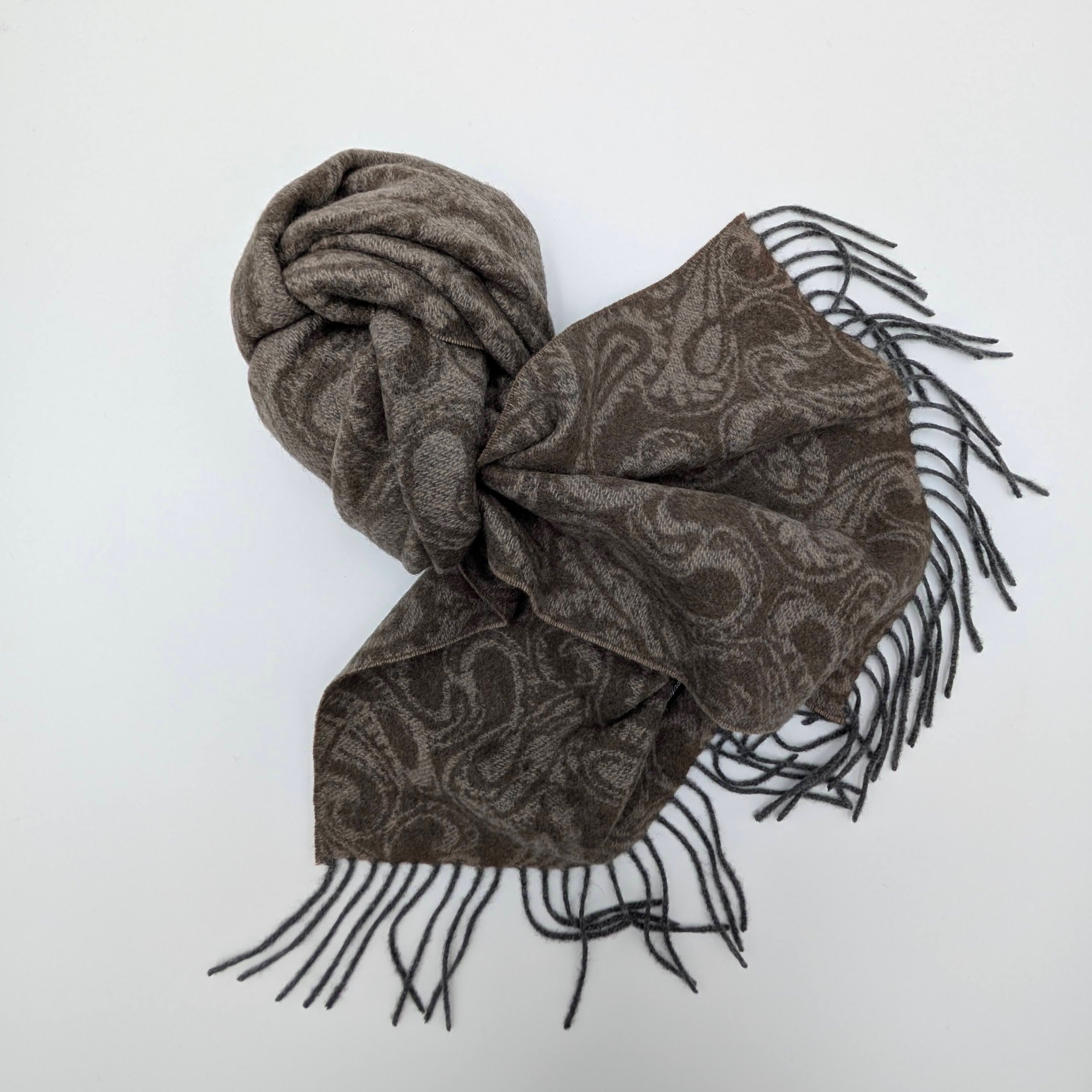 Scarf Cashmere Paisley Brown