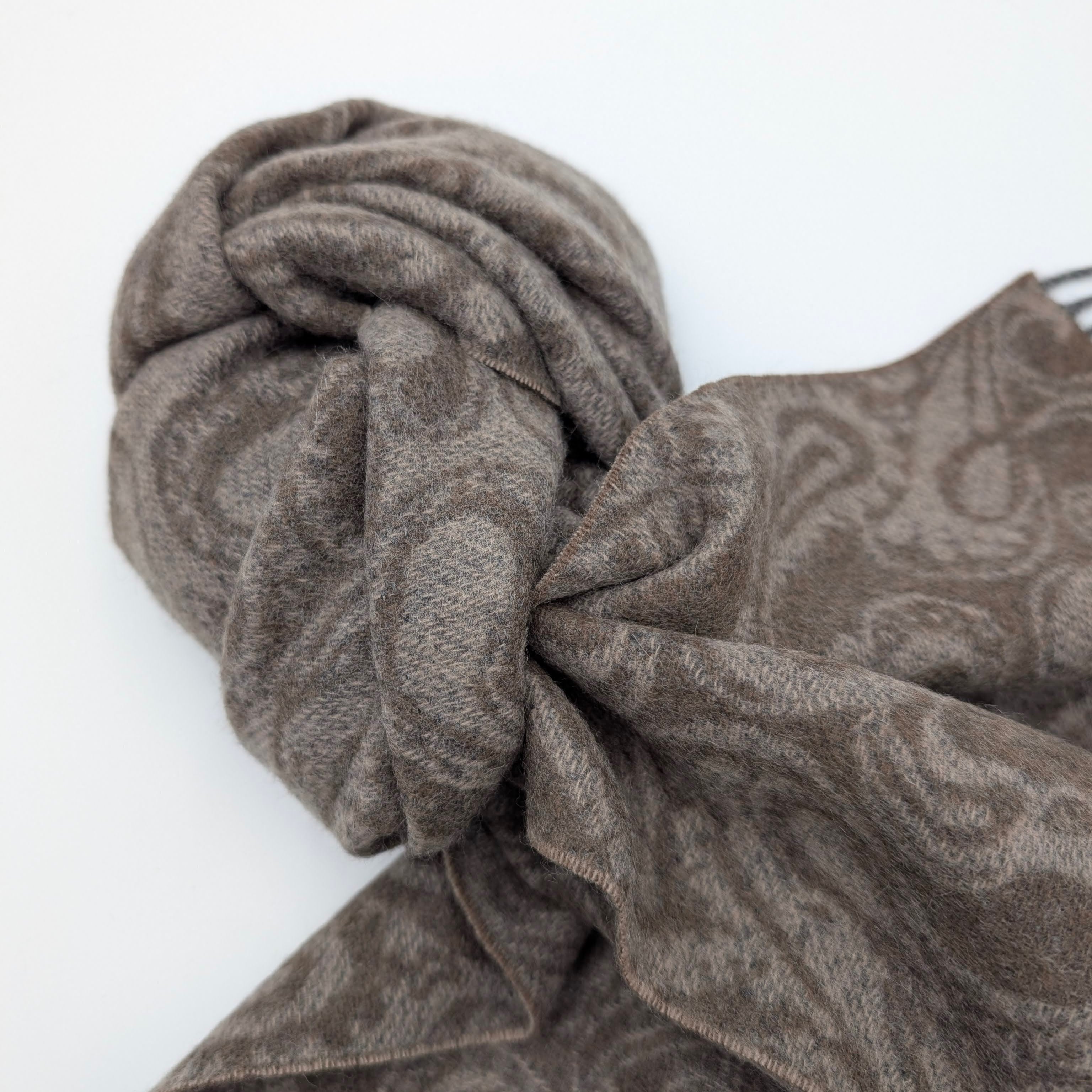 Scarf Cashmere Paisley Brown