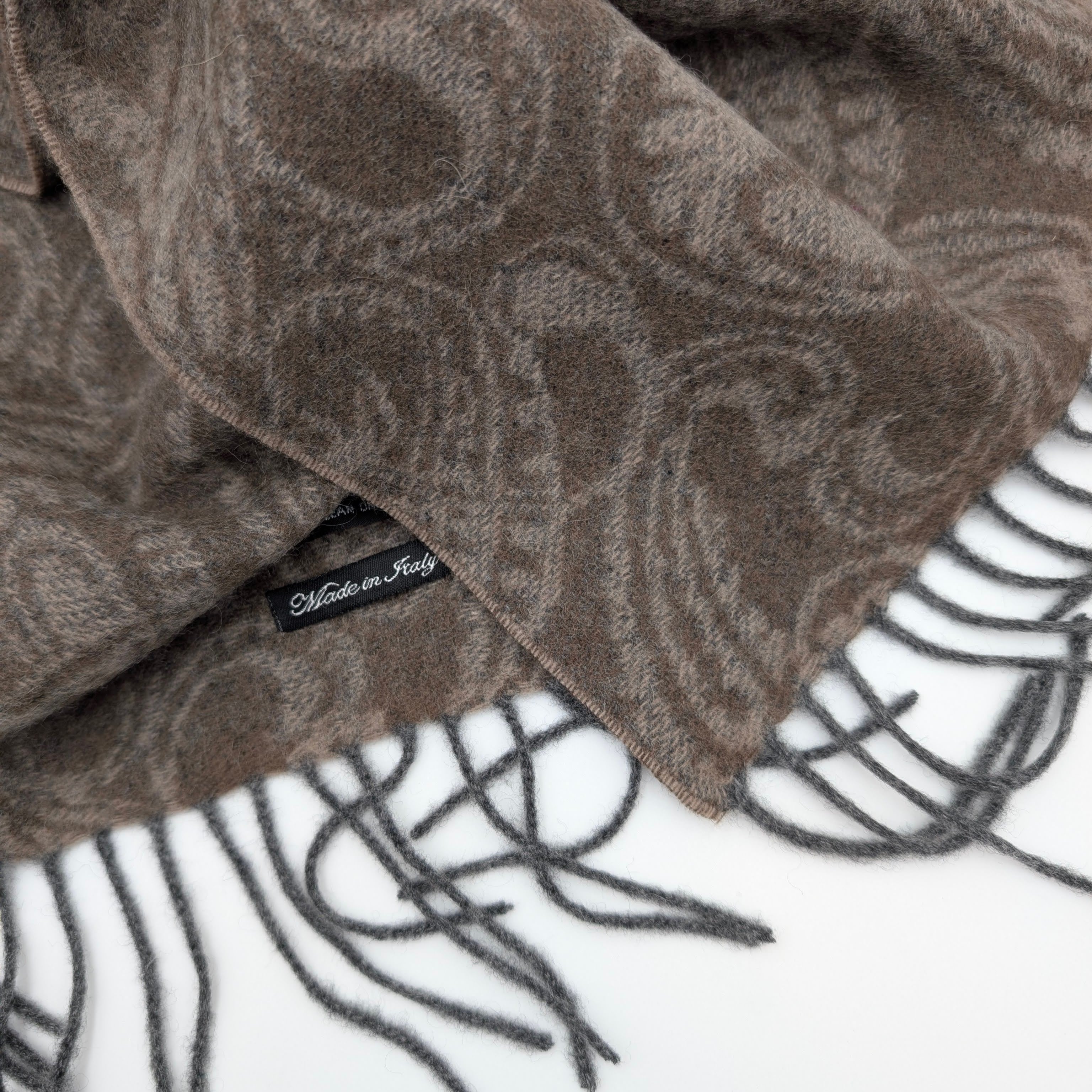 Scarf Cashmere Paisley Brown