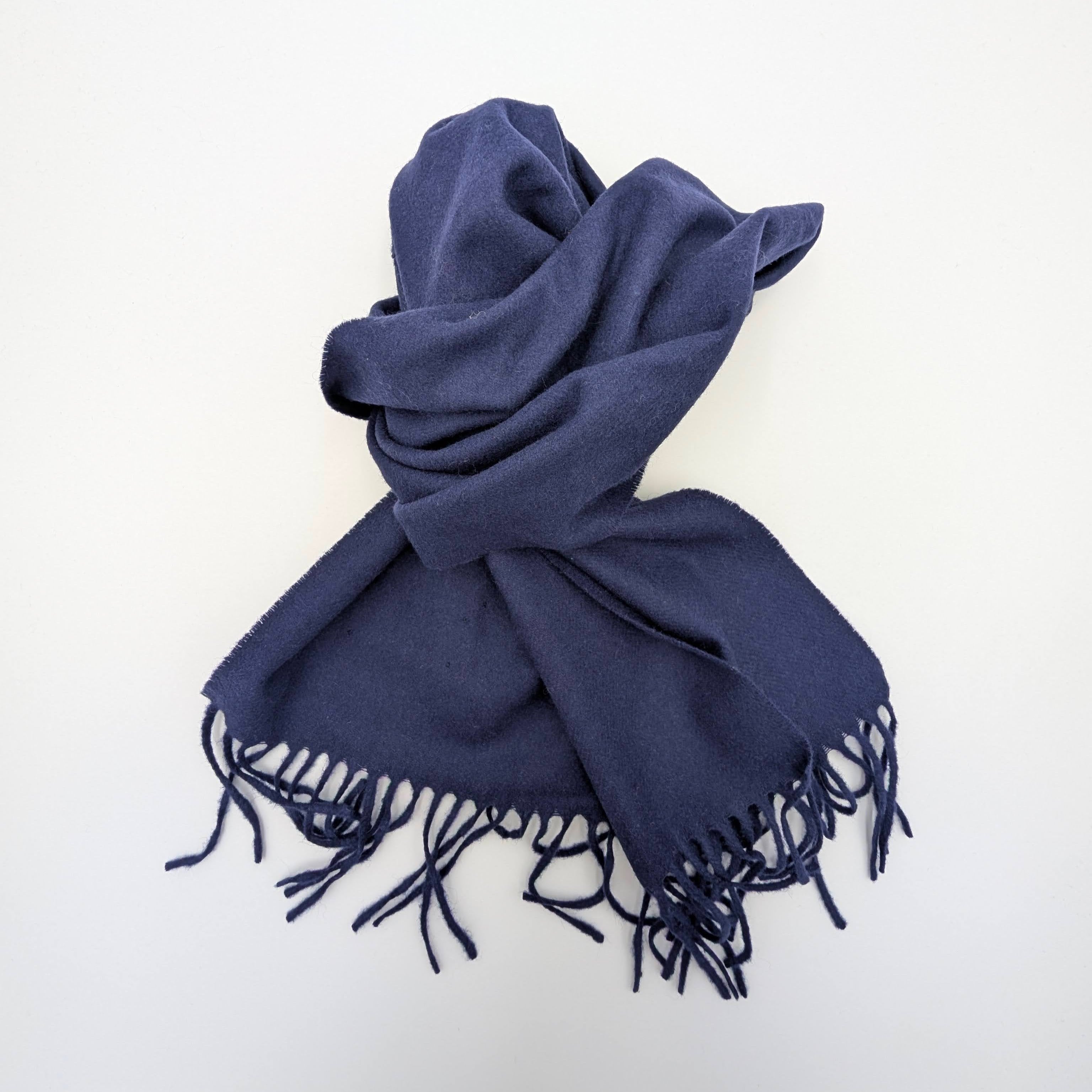 Scarf Cashmere Uni Blue