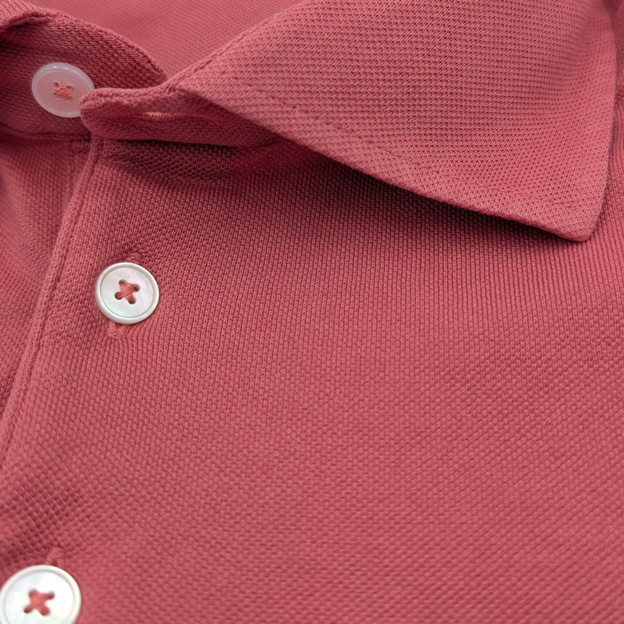 Kurzarm-Baumwollpolo von Julius in Koralle