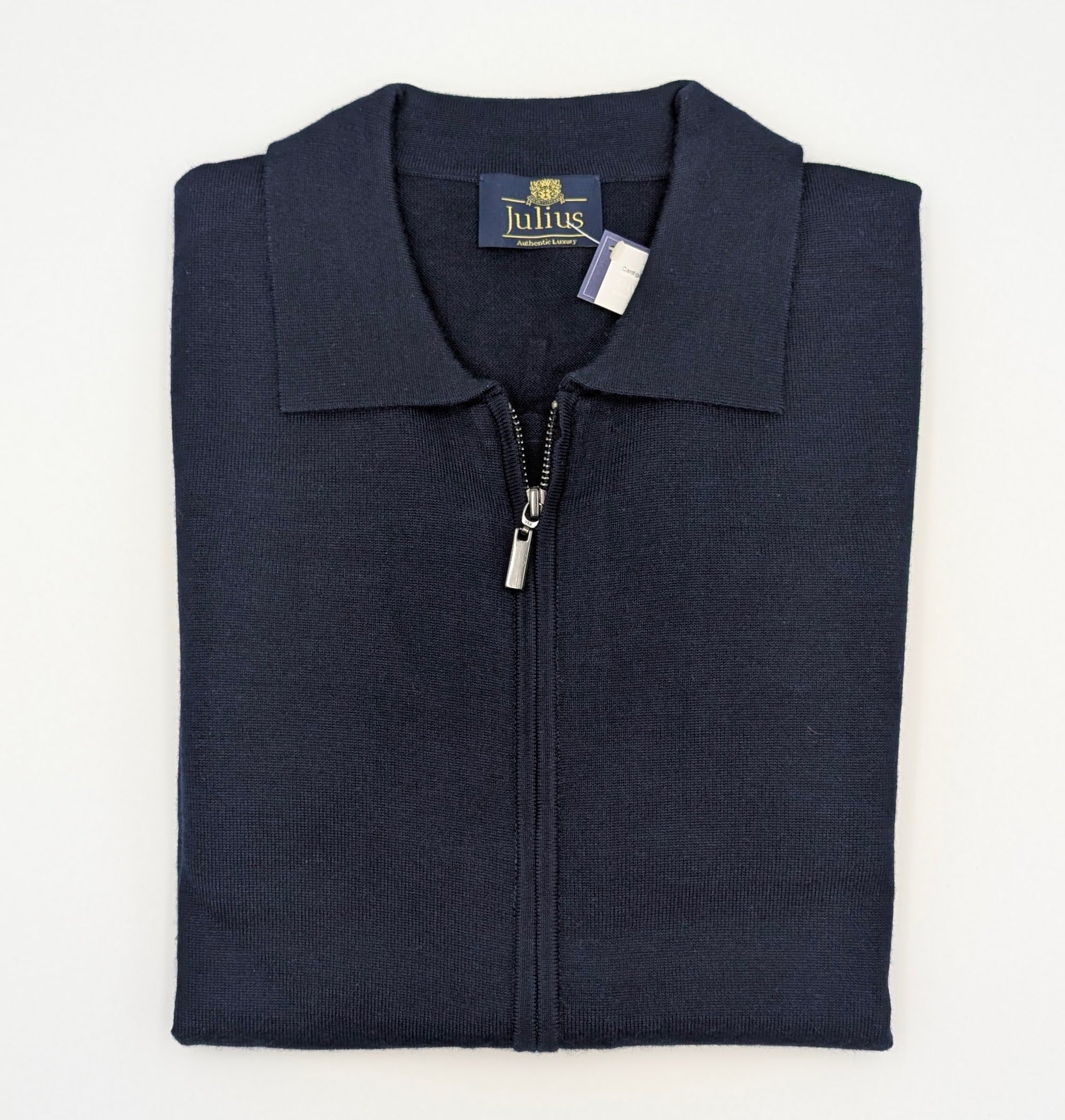 Cardigan Two-Way Zip with Pockets Navy
