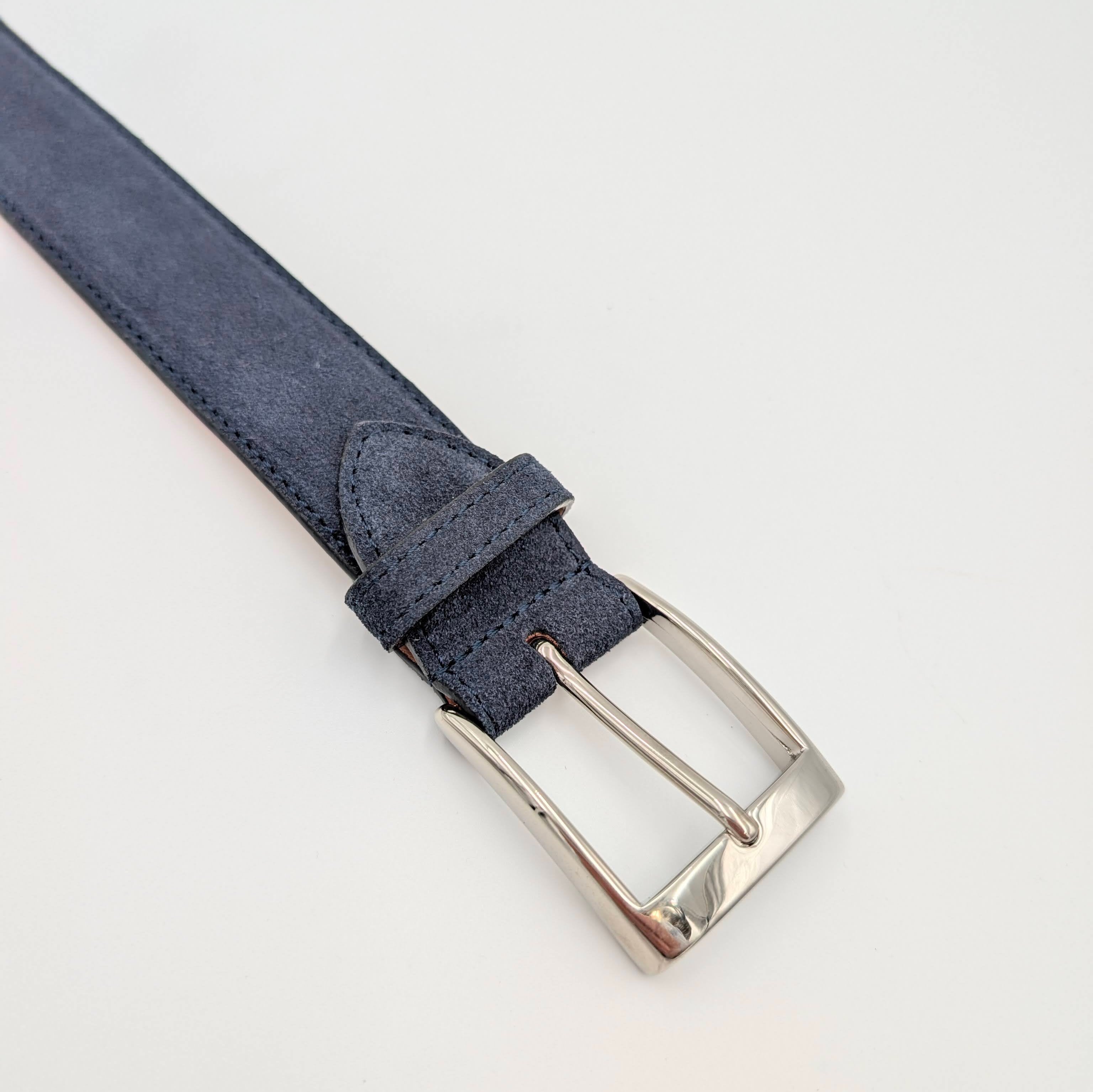 Belt Calf Suede Blue