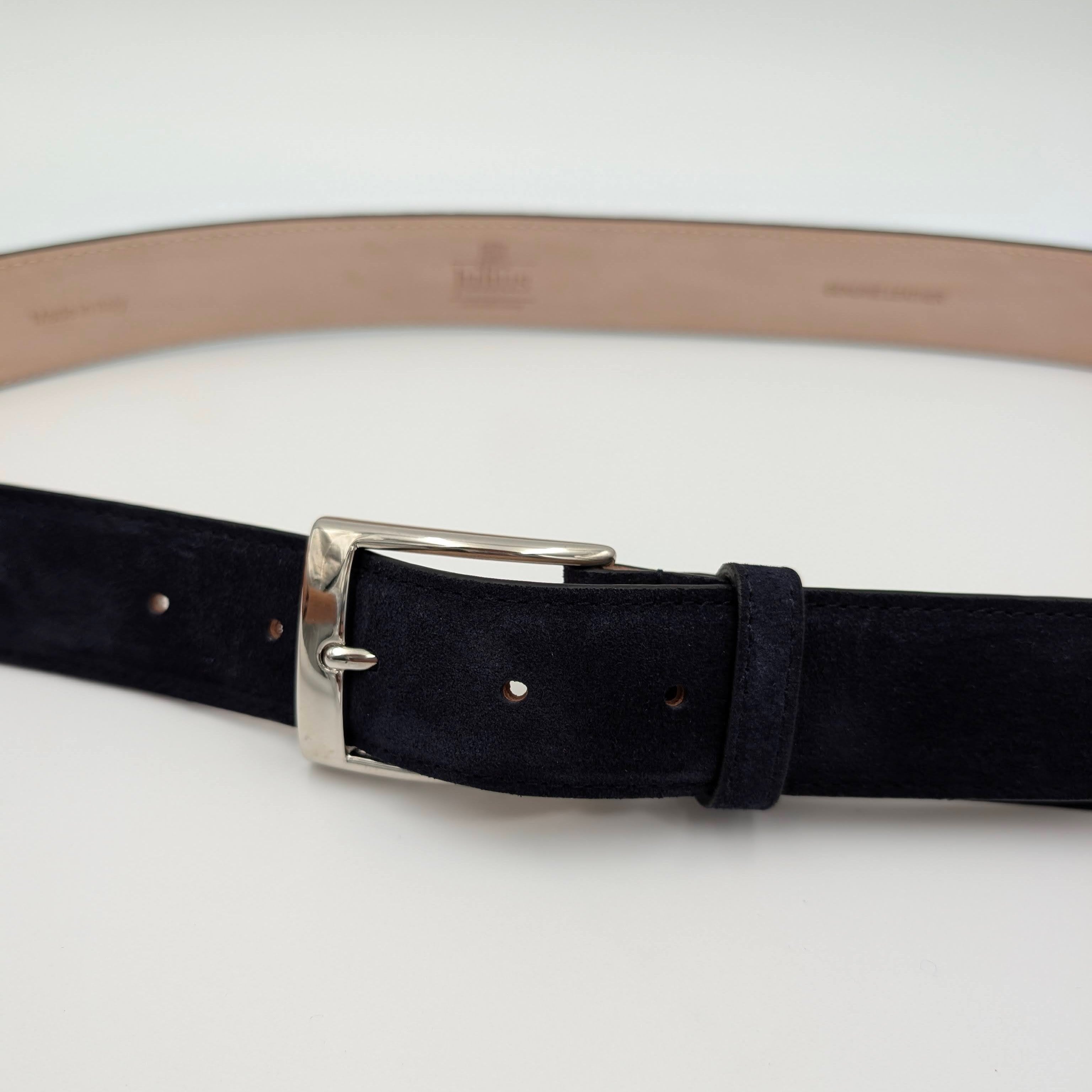 Belt Calf Suede Softy Blue