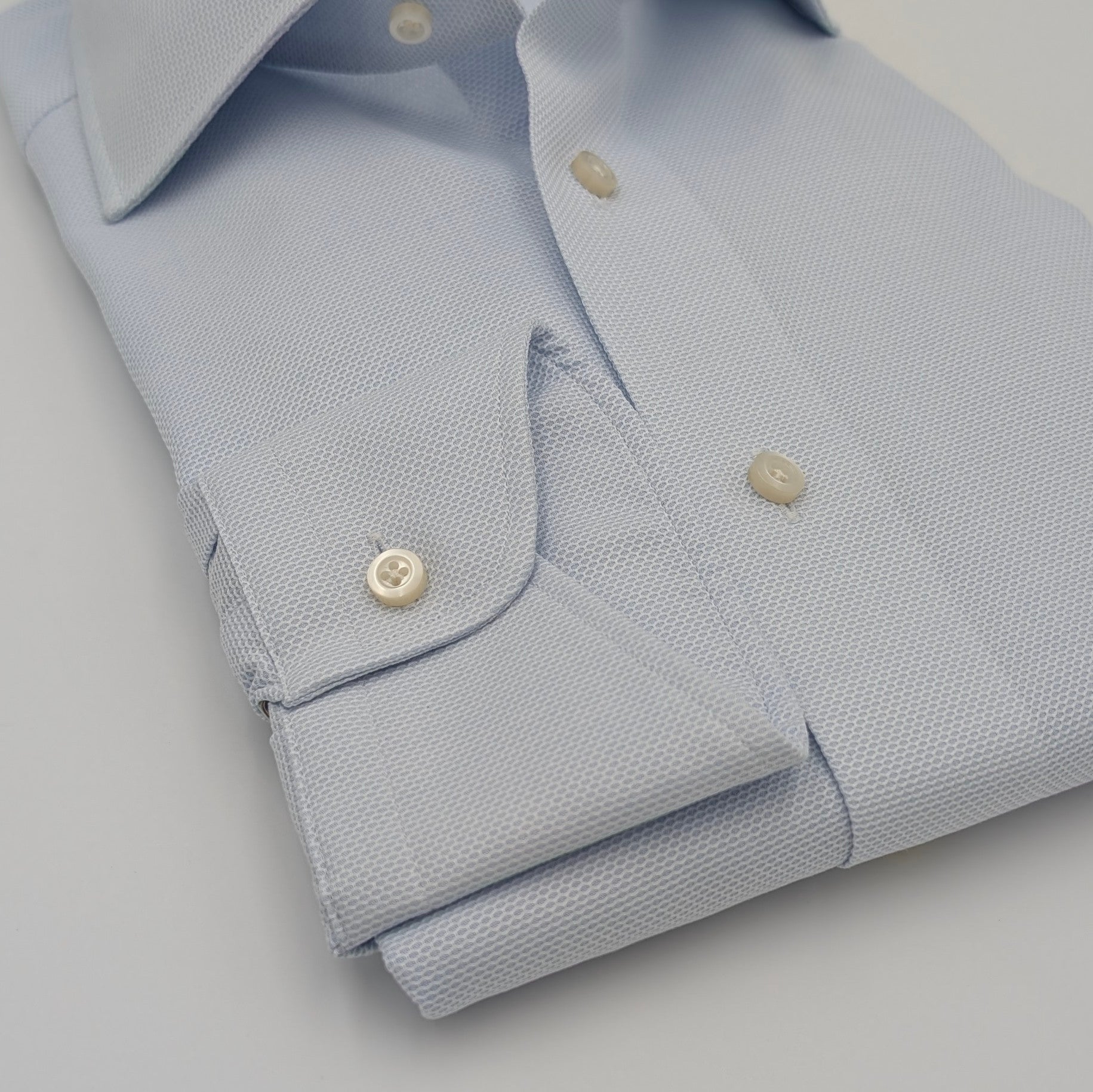 Cutaway Shirt Comfort Flex Honey Weave Light Blue