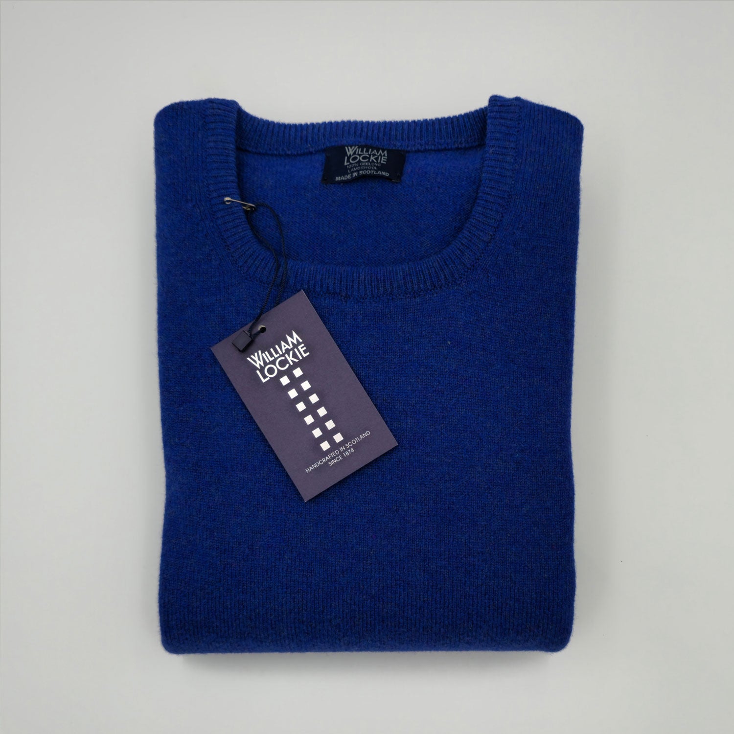 Crew Neck Lambswool Sweater Dark Blue