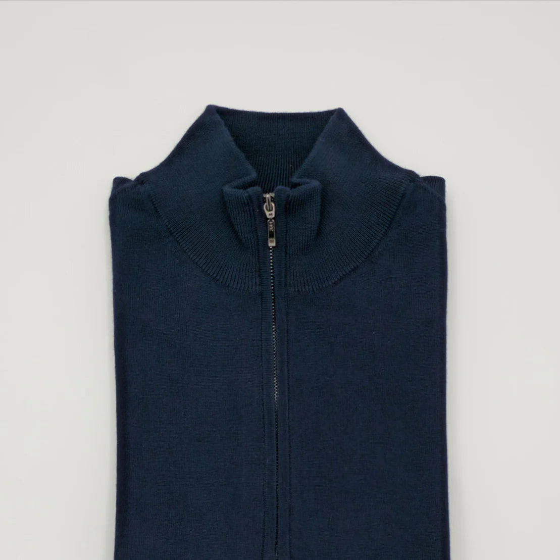 Full Zip Merino Navy