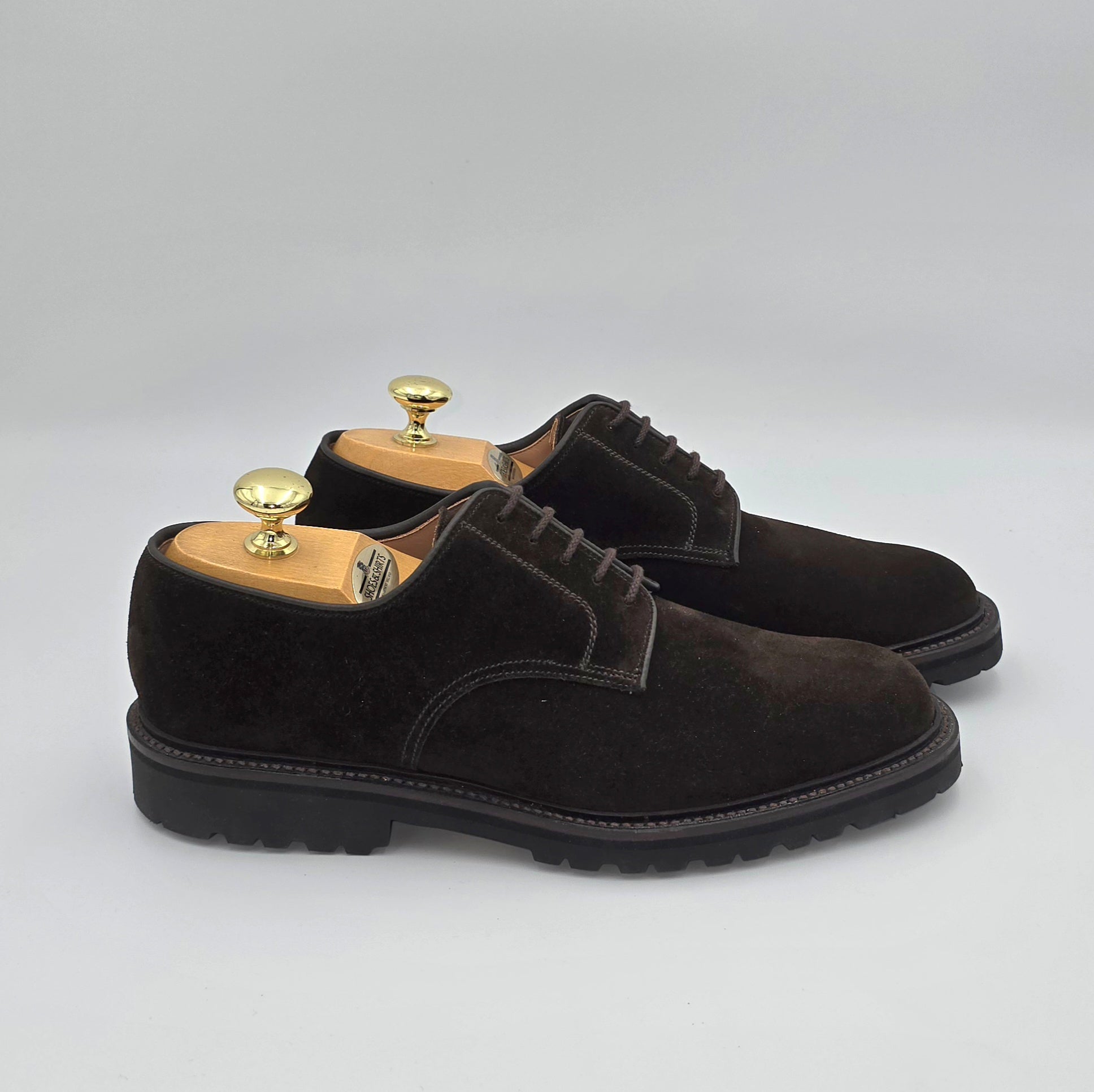 Windermere Derby Vibram Sole Dark Brown Suede