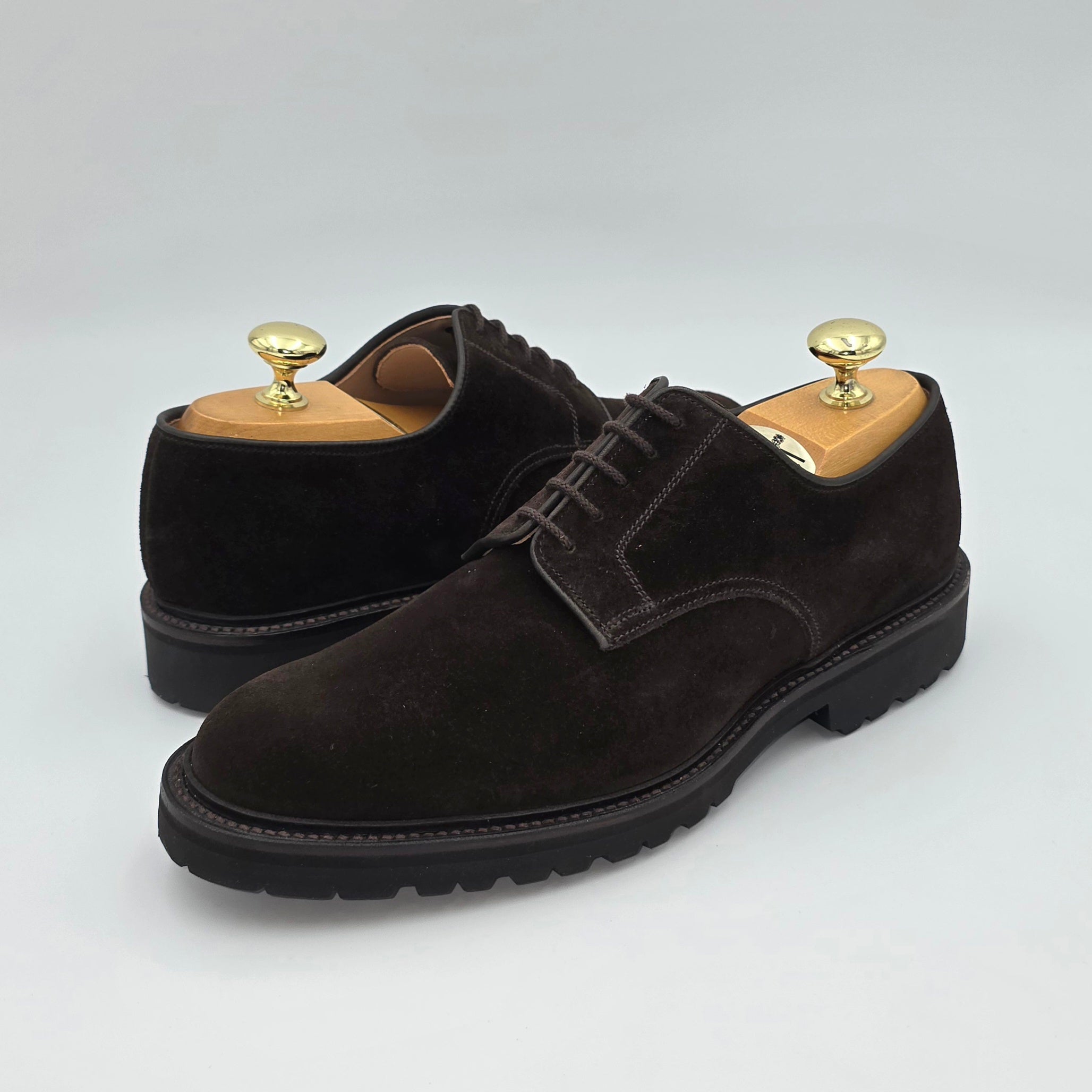 Windermere Derby Vibram Sole Dark Brown Suede