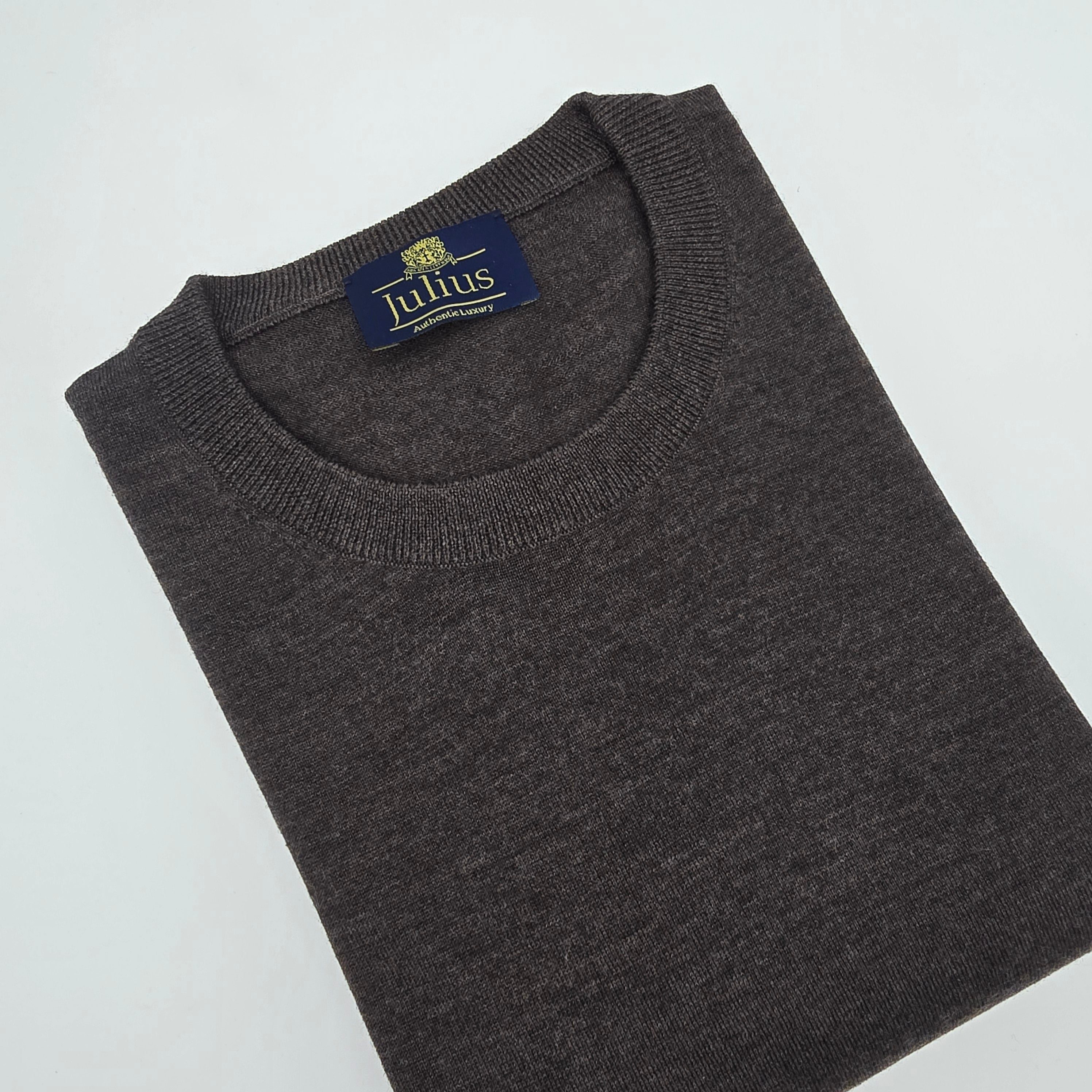 O-Neck Merino Sweater Dark Brown