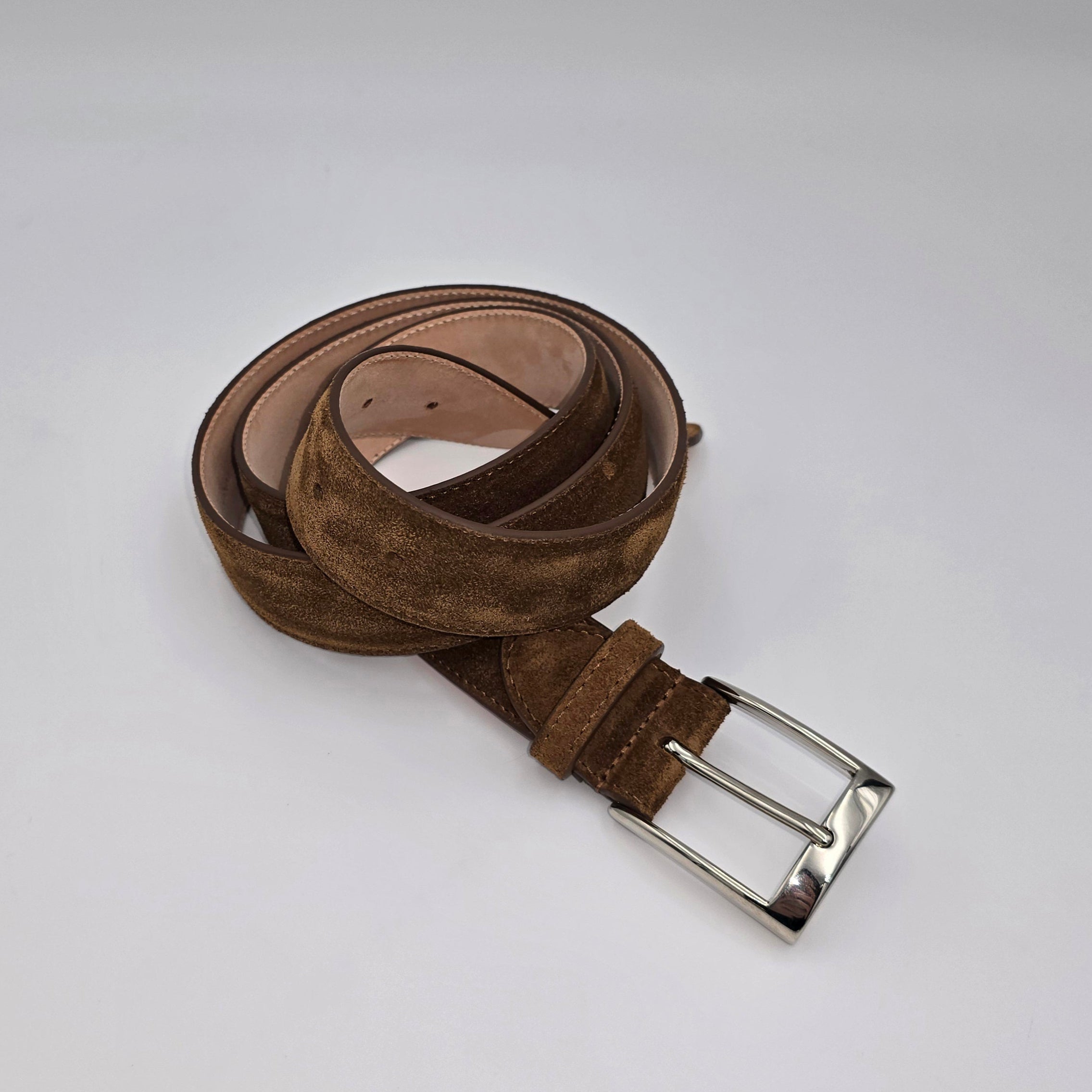 Belt Calf Suede Tabacco