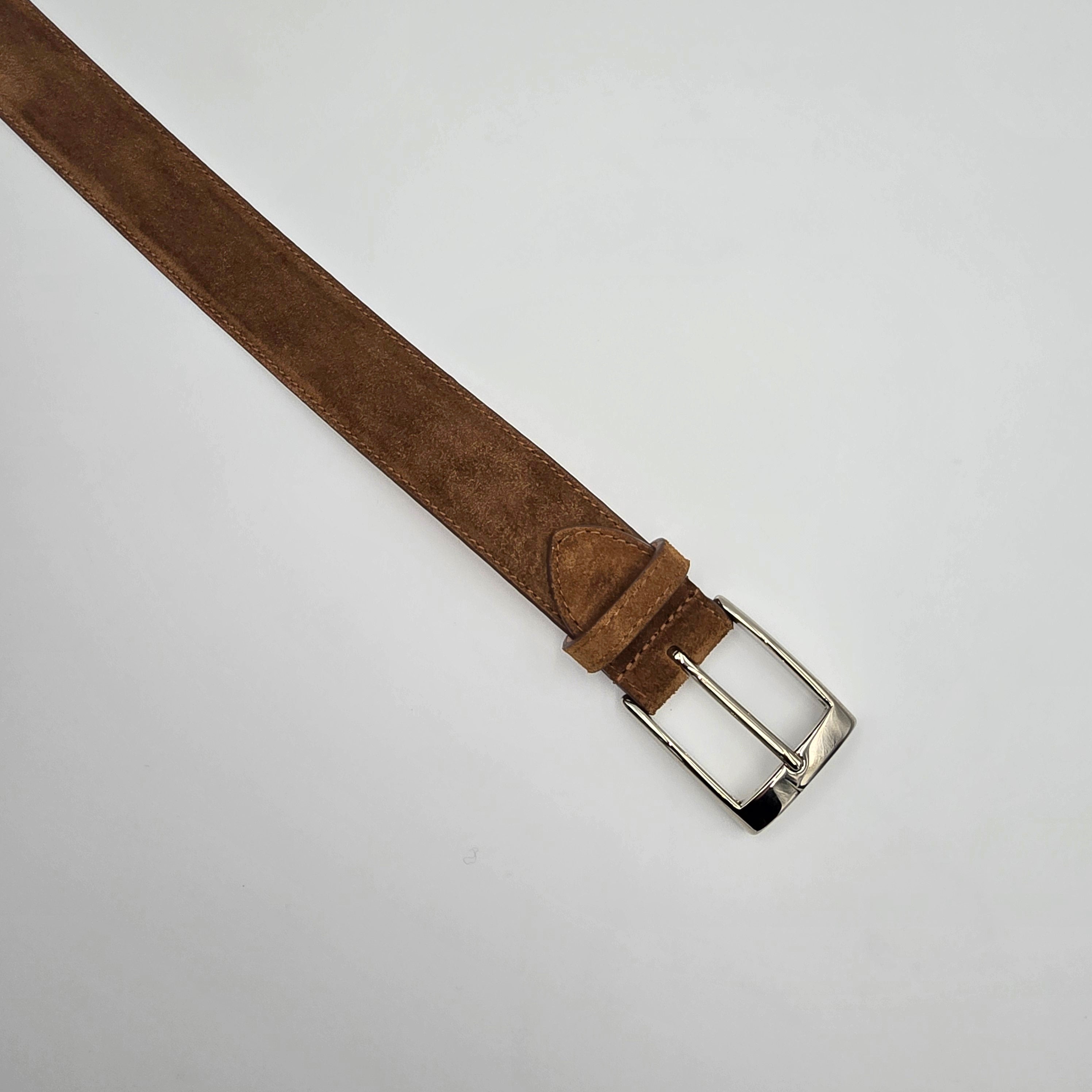 Belt Calf Suede Tabacco