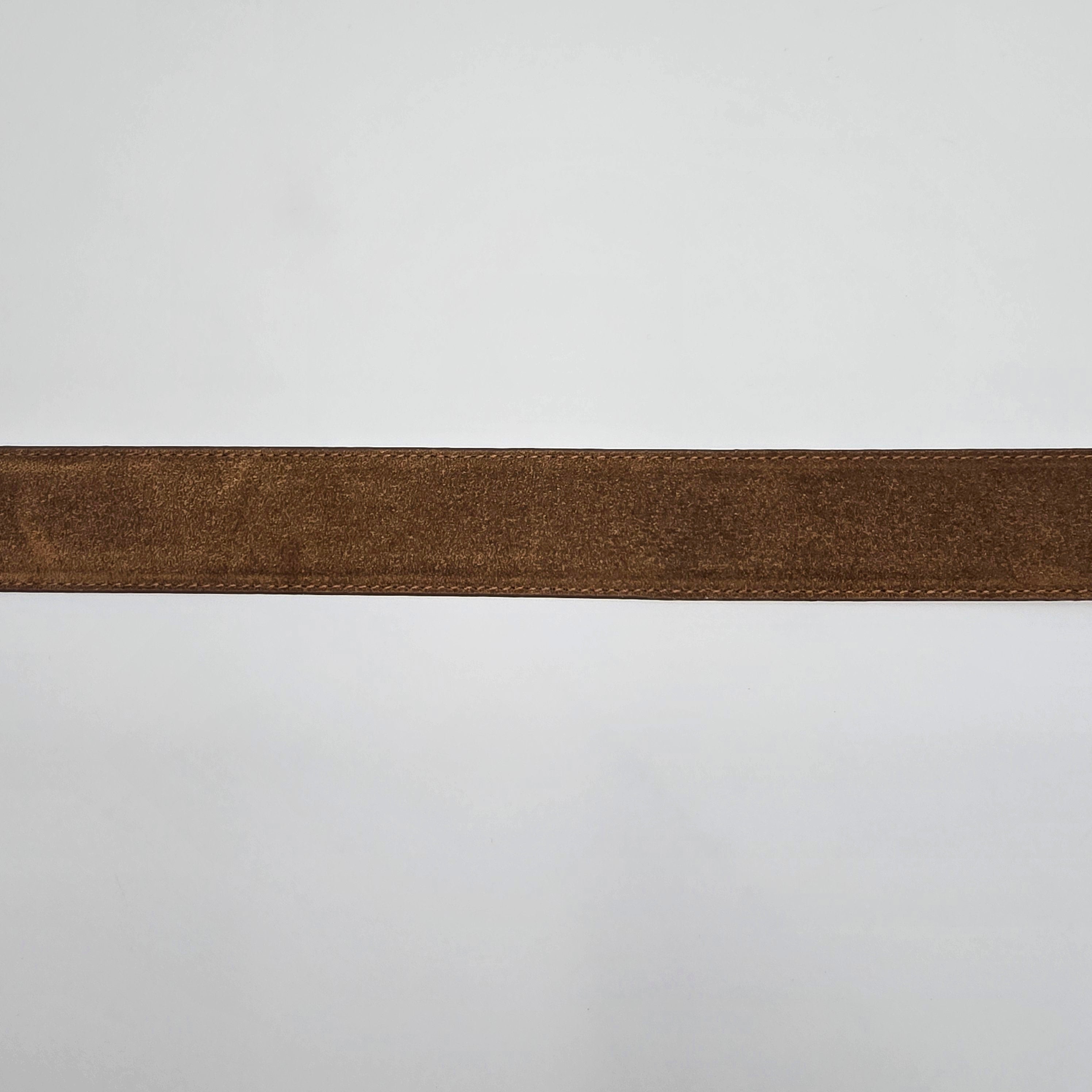 Belt Calf Suede Tabacco