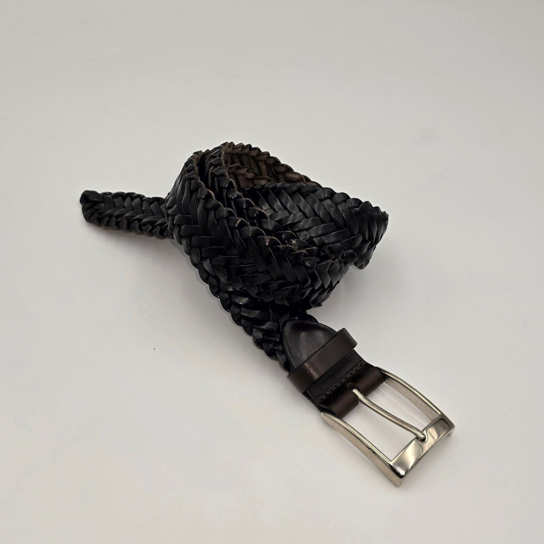 Belt Handwoven Intrecciato Dark Brown