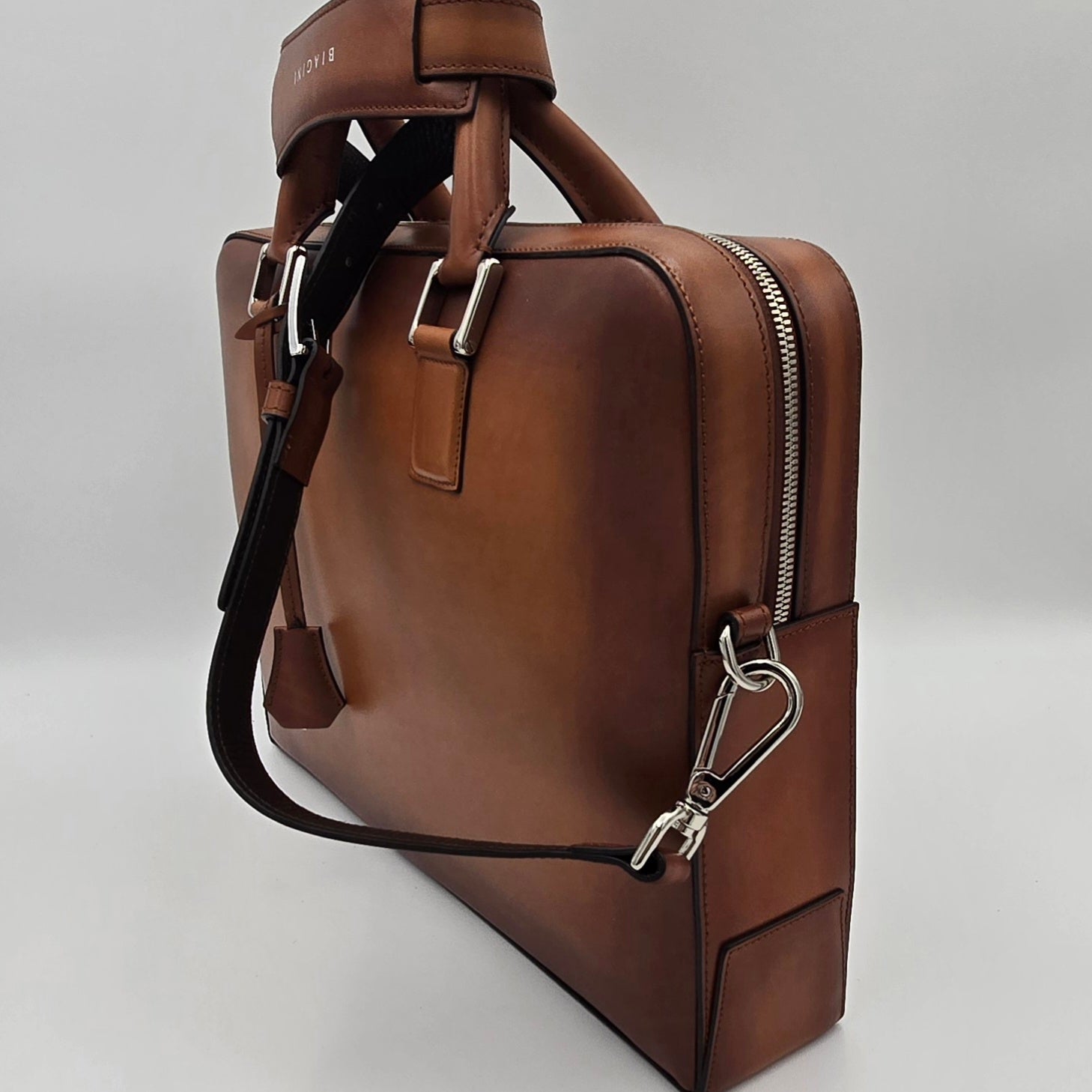 Business Bag Handpolished Calf Cognac