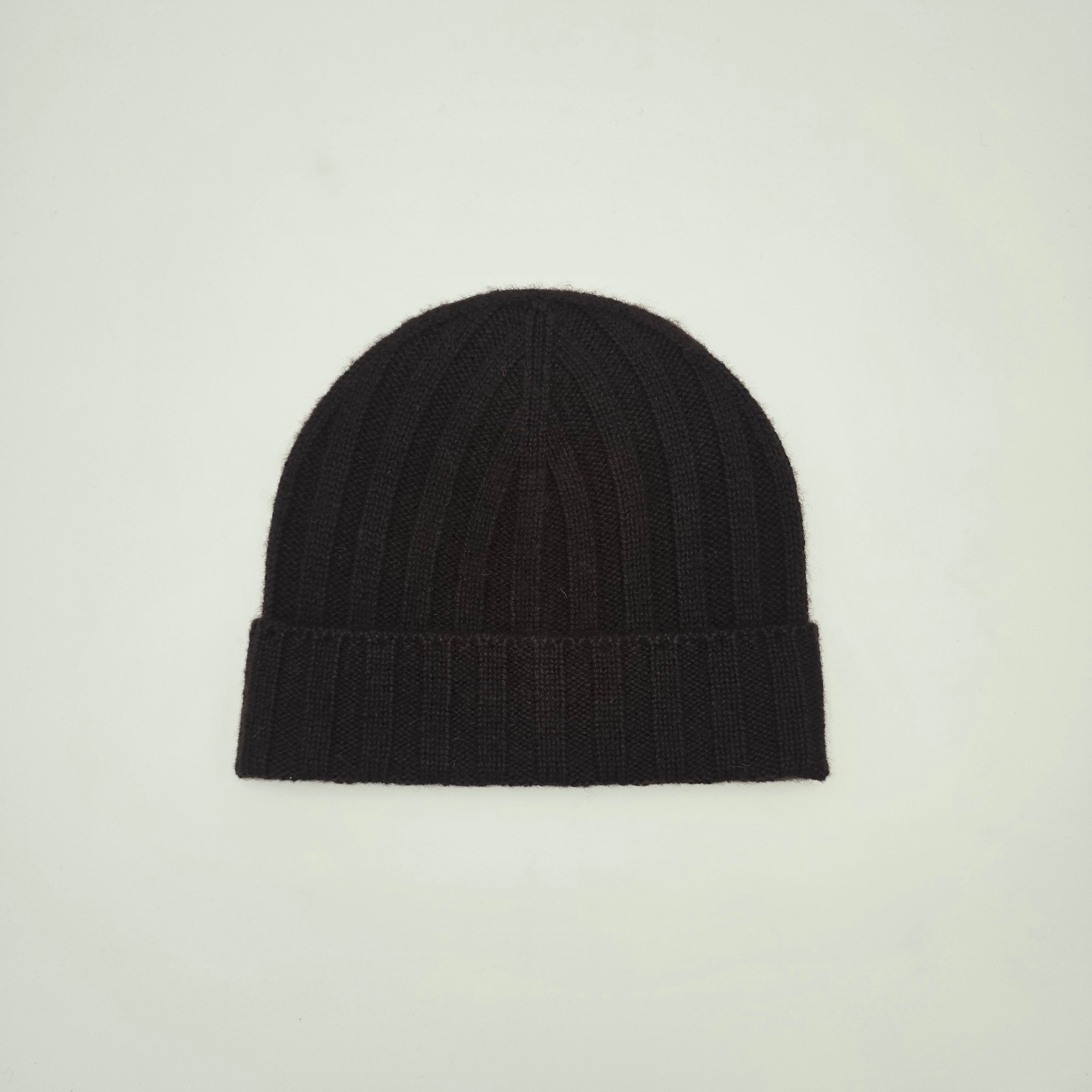 Beanie 100% Wool Dark Brown