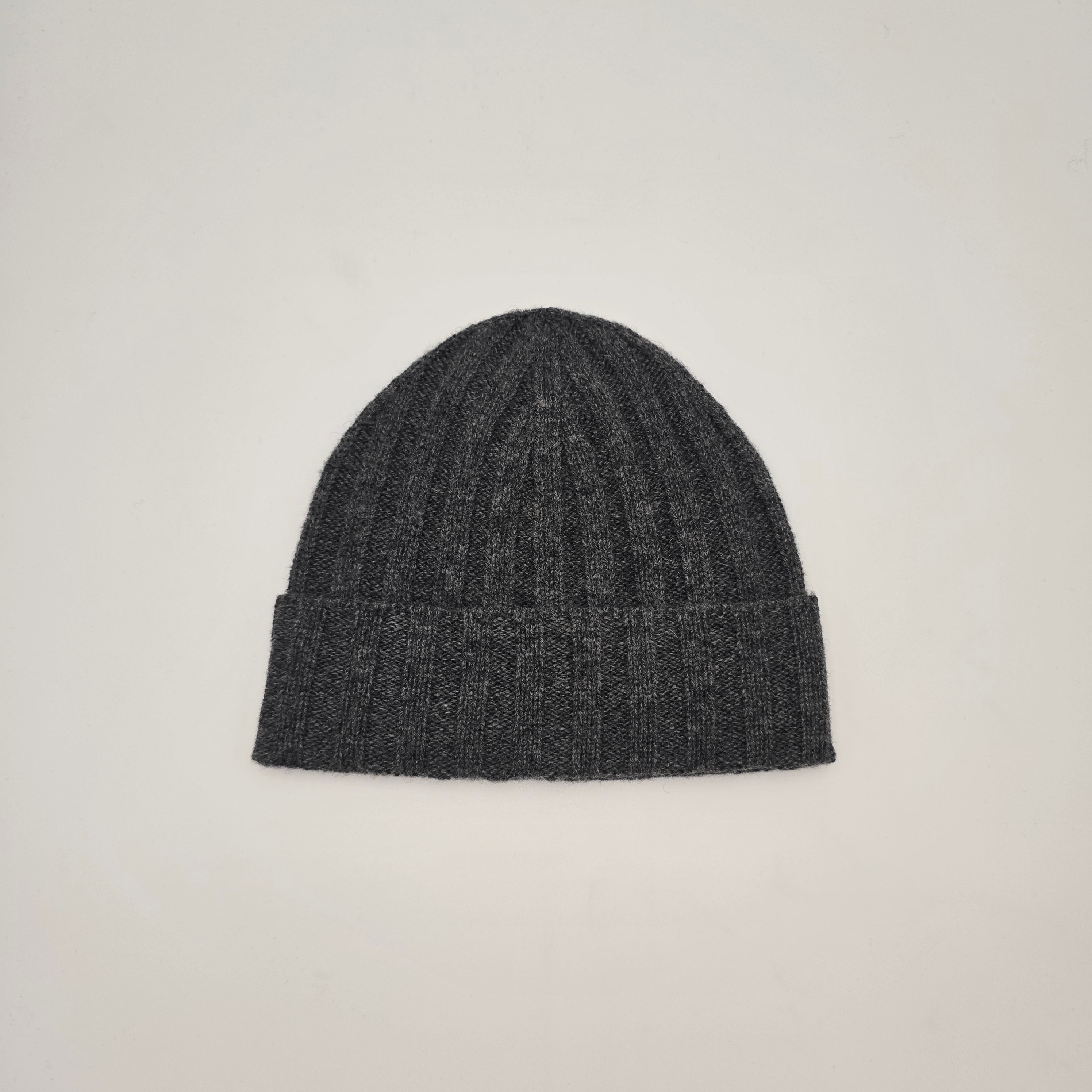 Beanie 100% Wool Charcoal