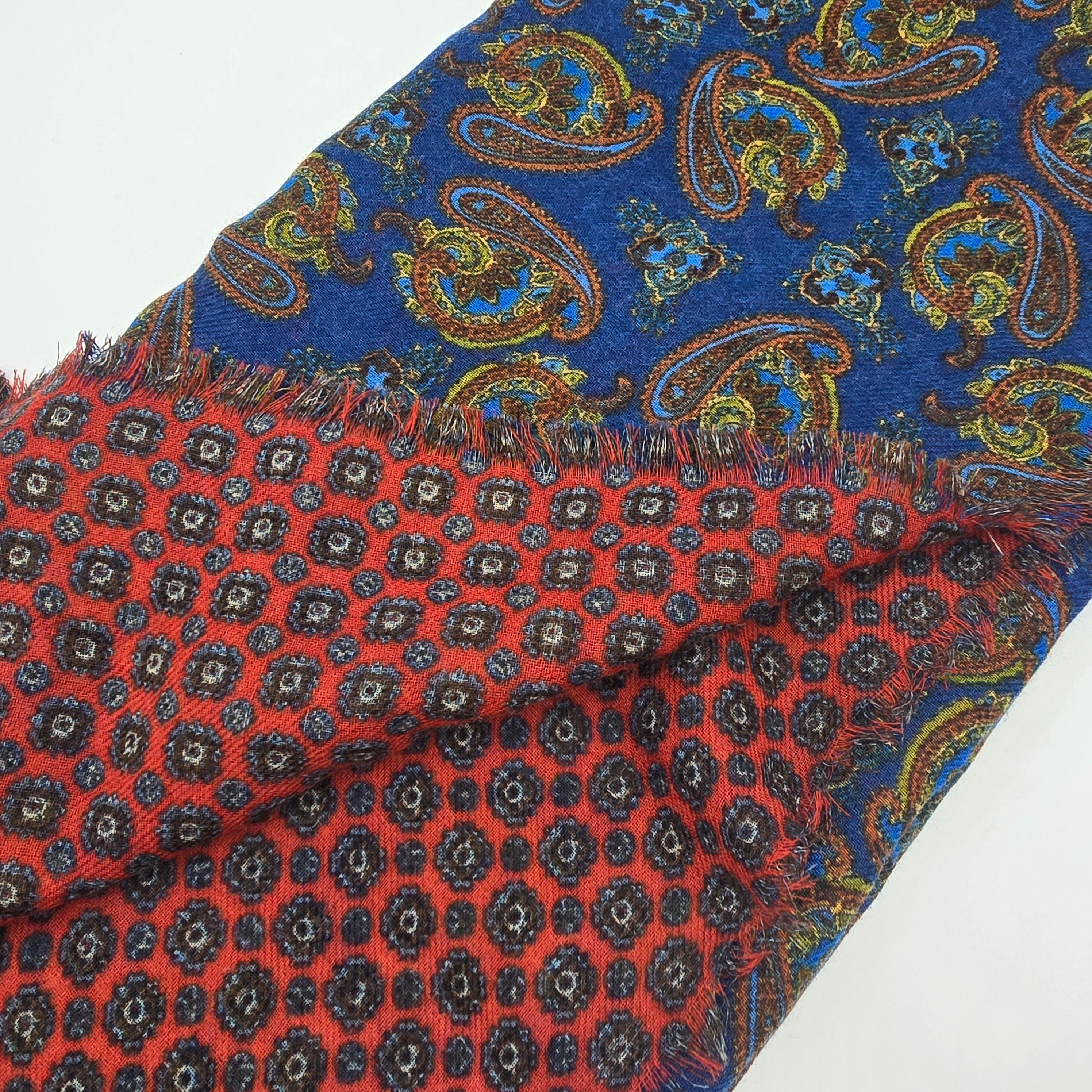 Scarf Wool Double Face Paisley