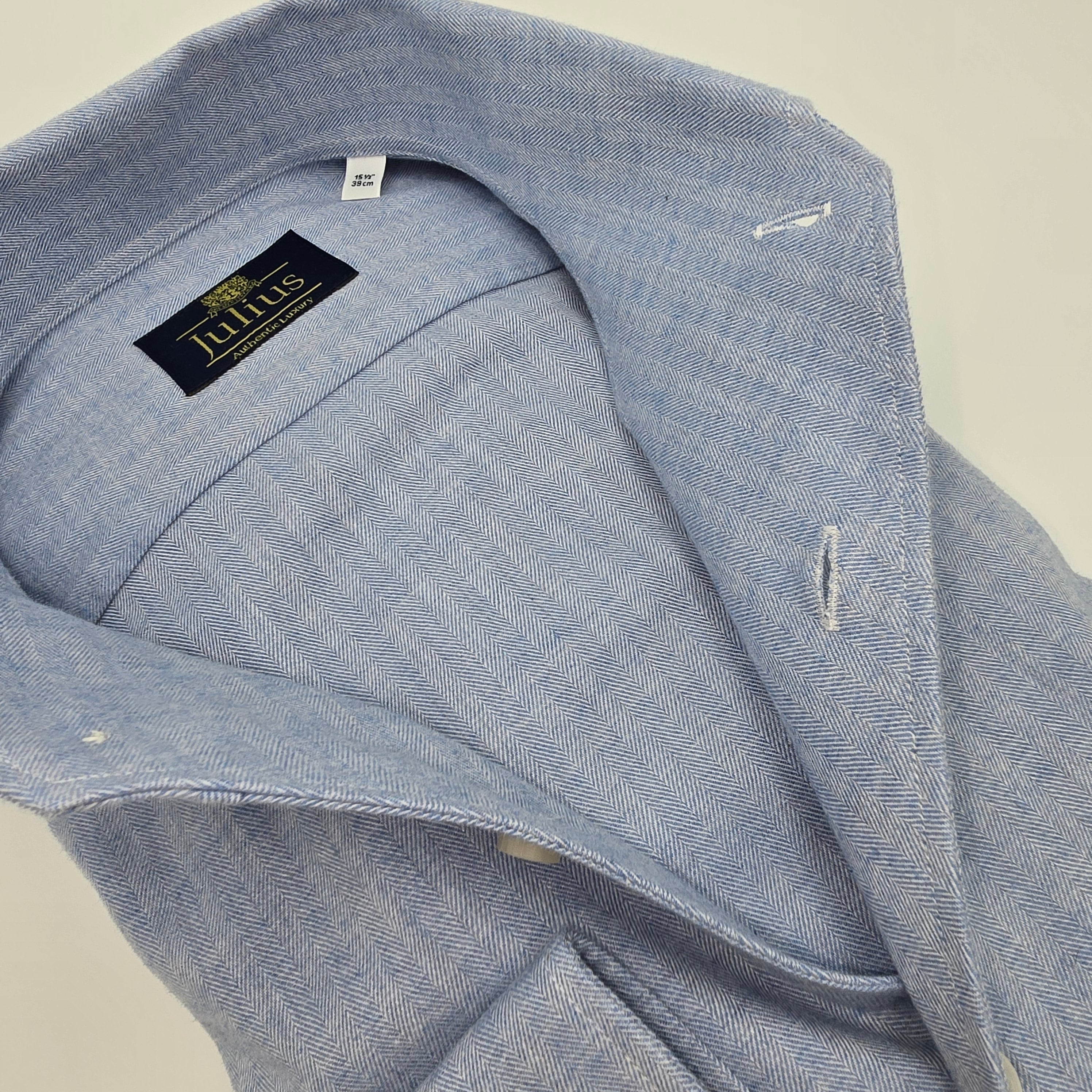 Hemd Soft Flannel Fischgrät Blau