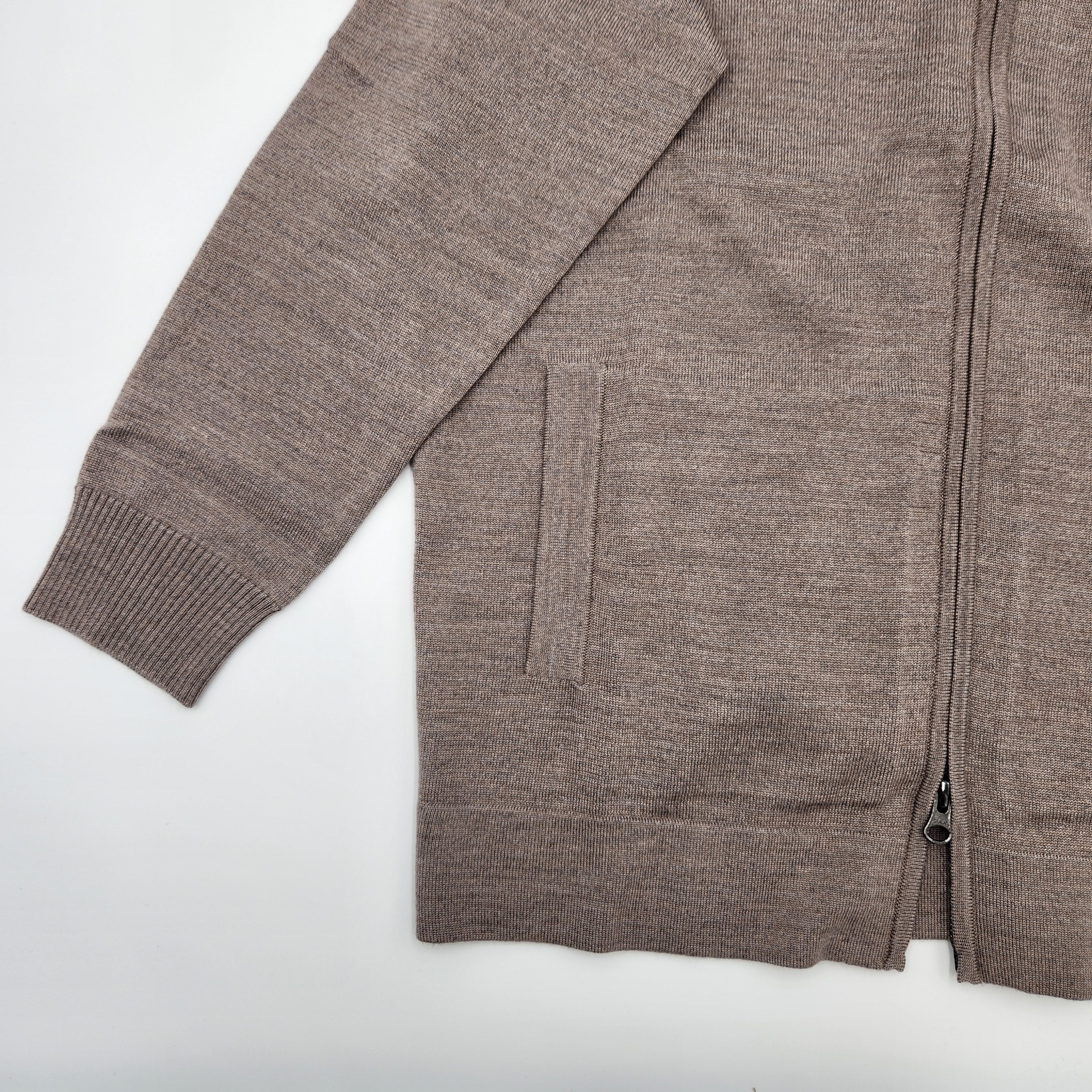Cardigan Two-Way Zip with Pockets Clay
