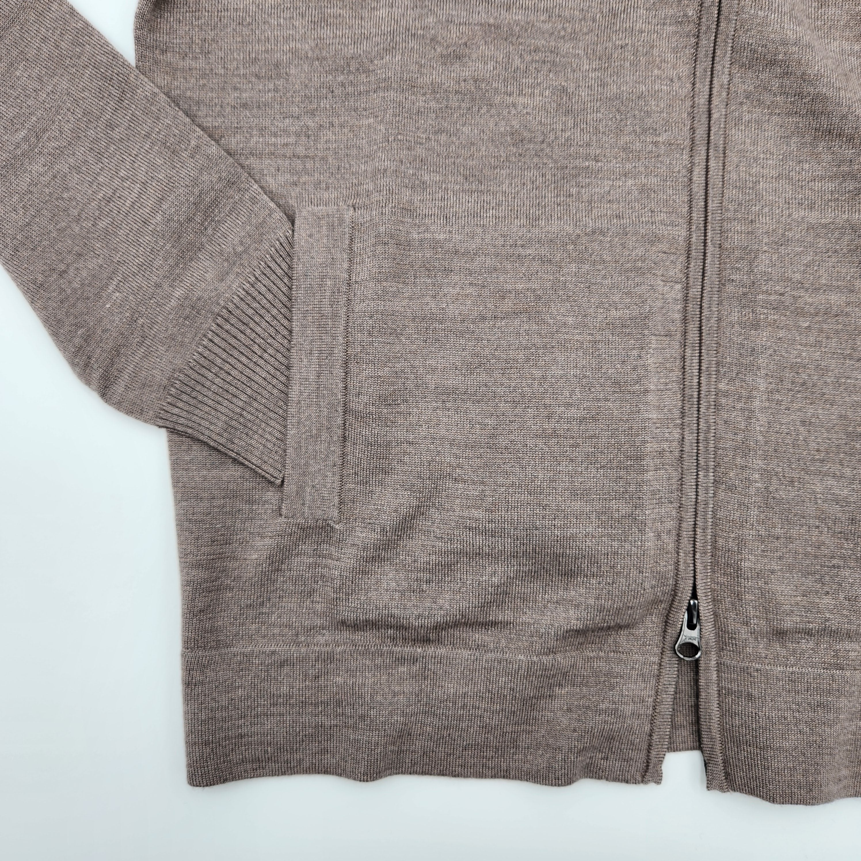 Cardigan Two-Way Zip with Pockets Clay