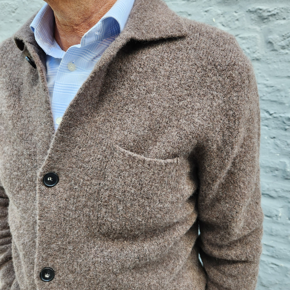 Luxury Vest Wool/Cashmere Brown Melee