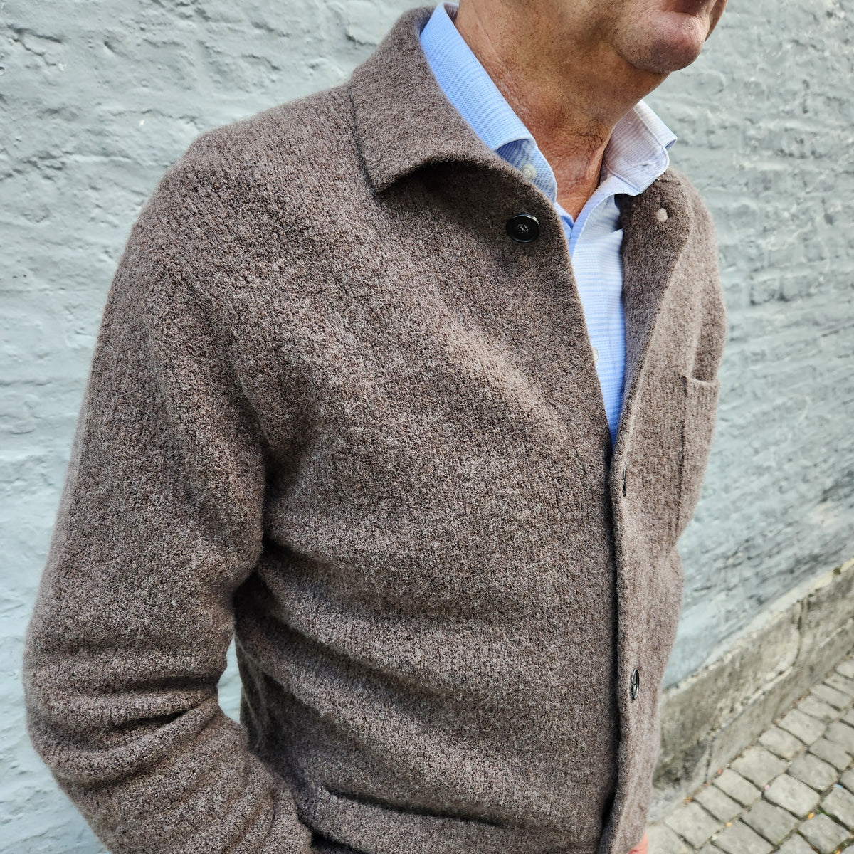 Luxury Vest Wool/Cashmere Brown Melee