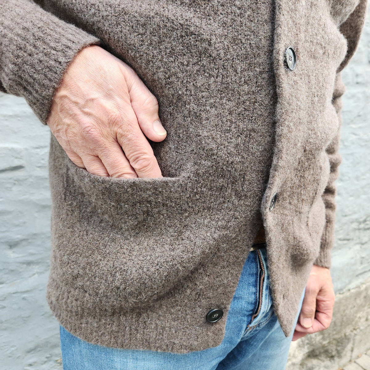 Luxury Vest Wool/Cashmere Brown Melee