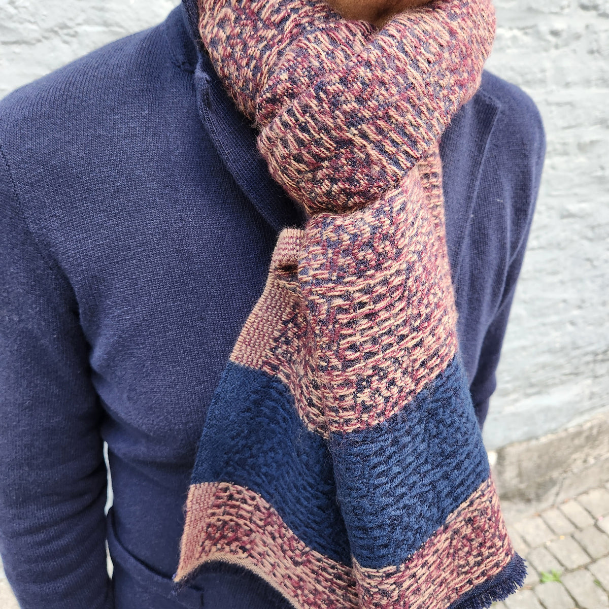 Luxury Merino Knitted Jacket Navy