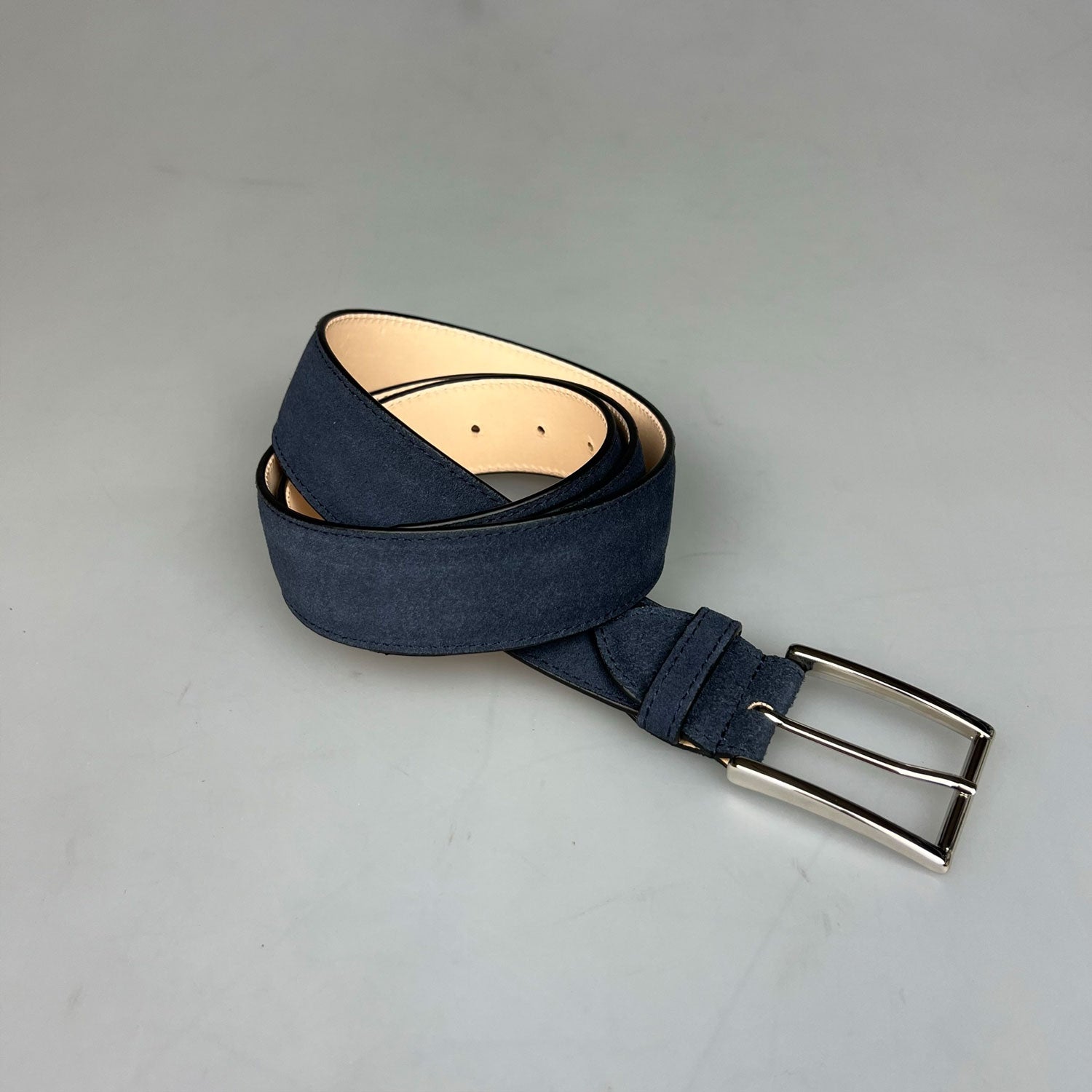 Belt Calf Suede Blue