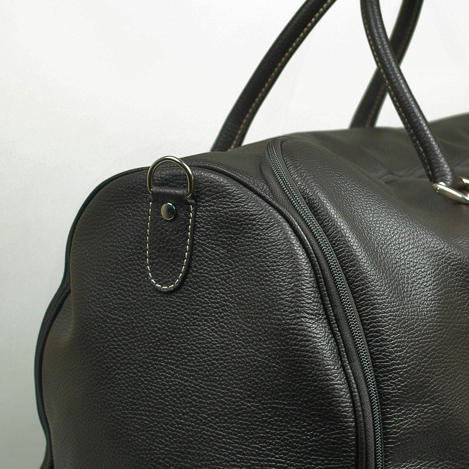 Garment Bag Grain Leather Dark Brown