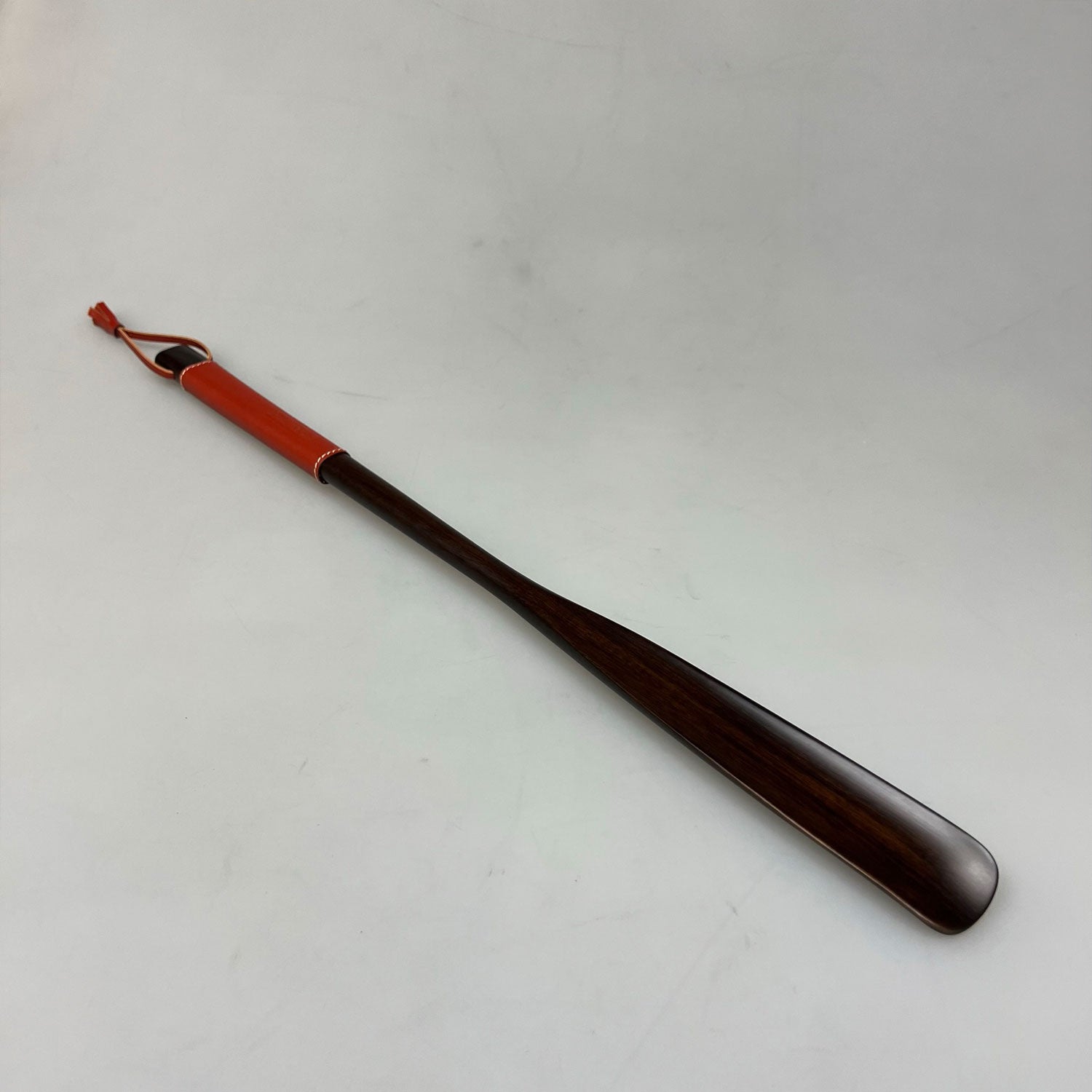 Wooden Shoehorn Tan Leather 54cm