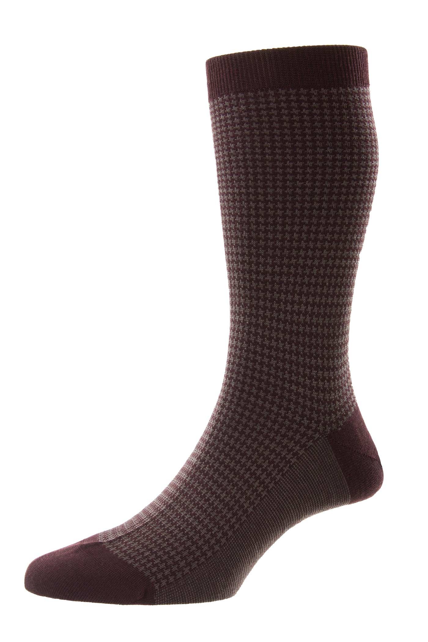 Sock Houndstooth Highbury Navy