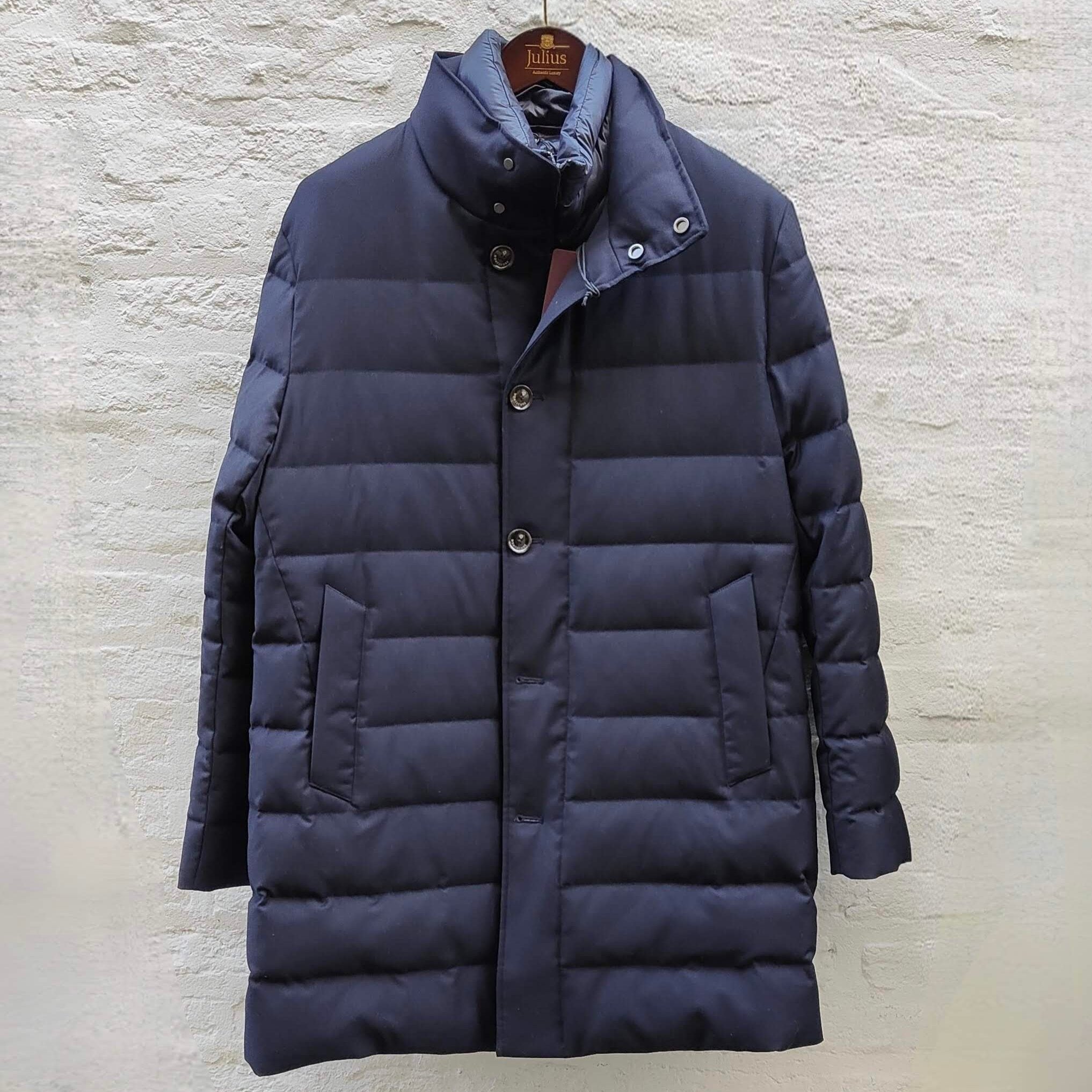 Merinowool Down Coat Dark Blue