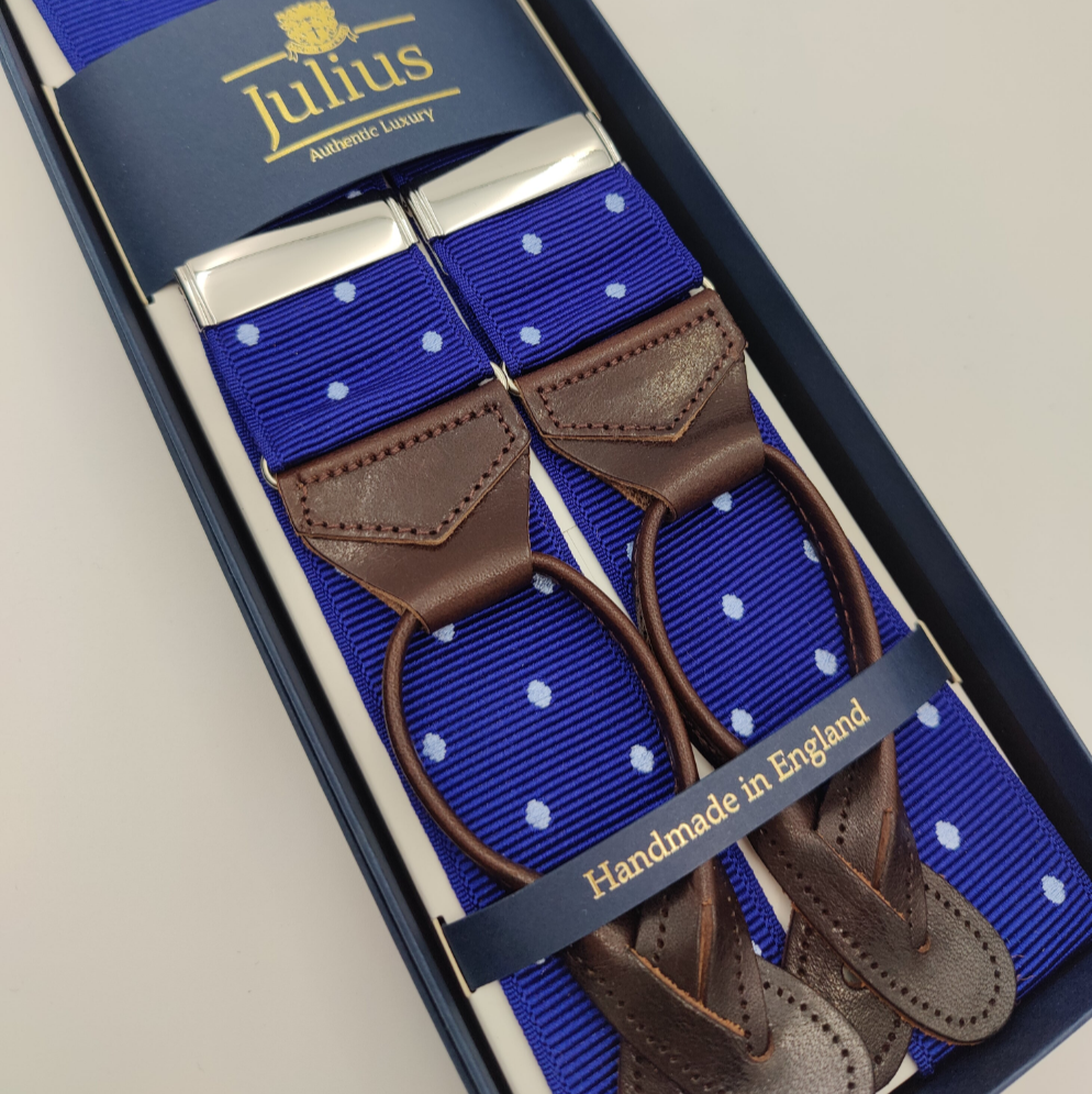 Braces Polka Mid Blue