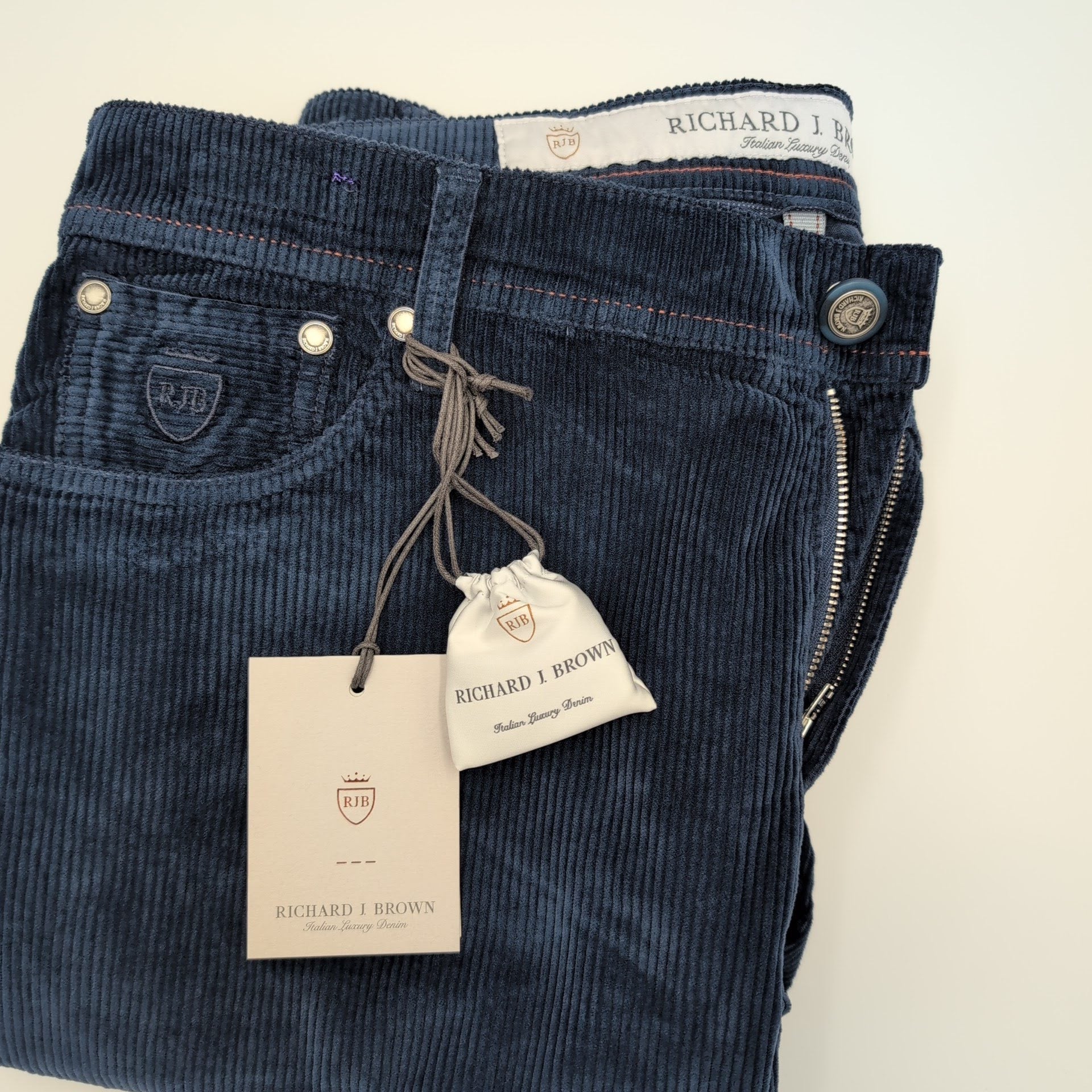 5-pocket Baby Rib Trouser Urban Blue