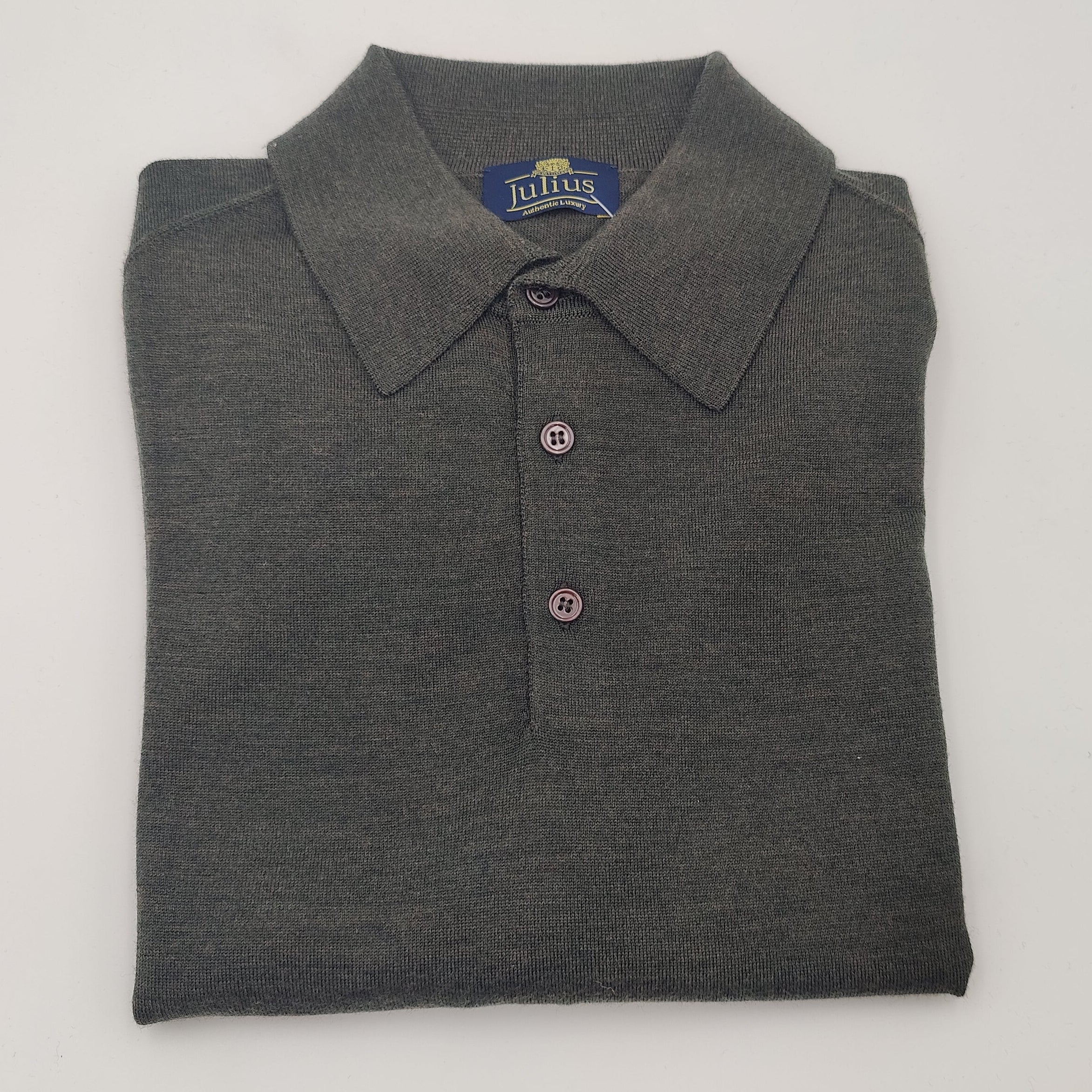 Longsleeve Polo Merino Hunter Green