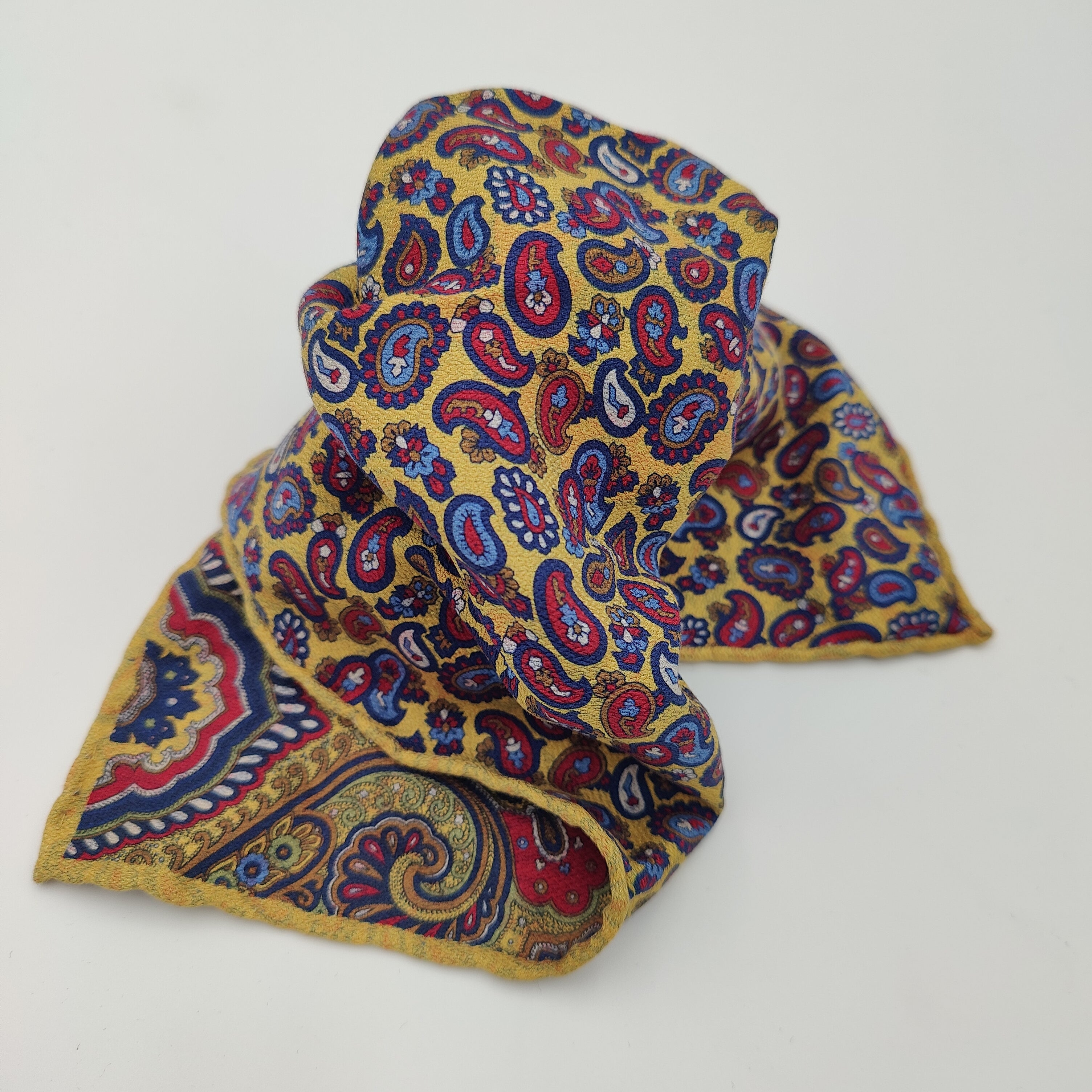 Pocket Square Paisly Yellow