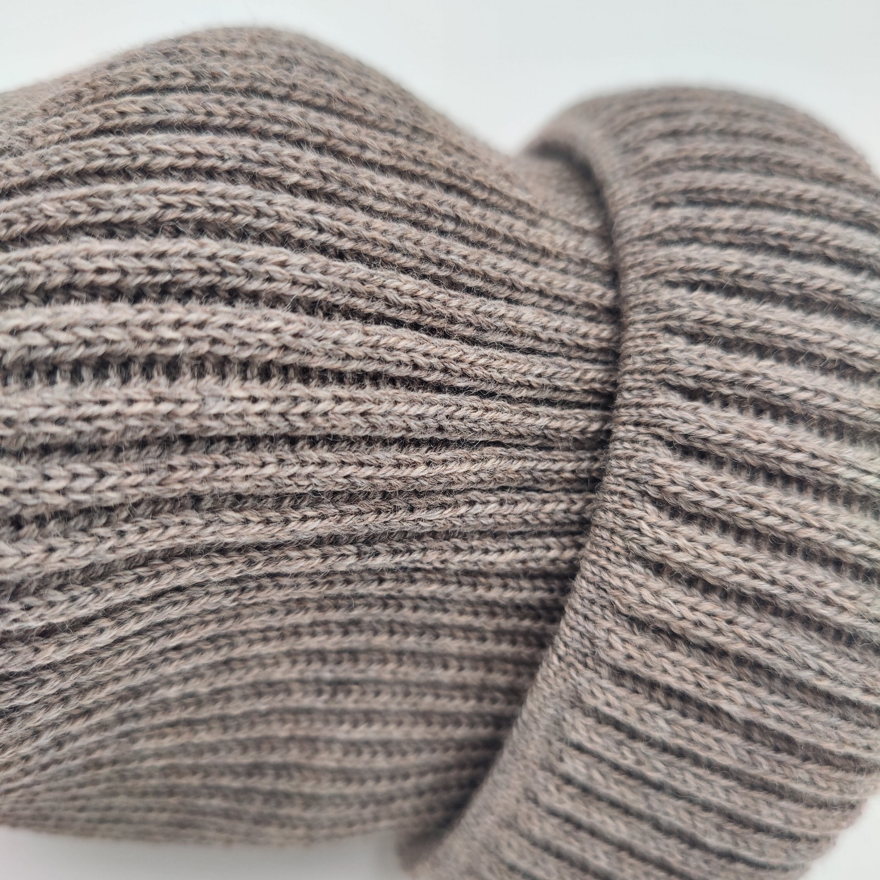 Wool Rib Beanie Brown