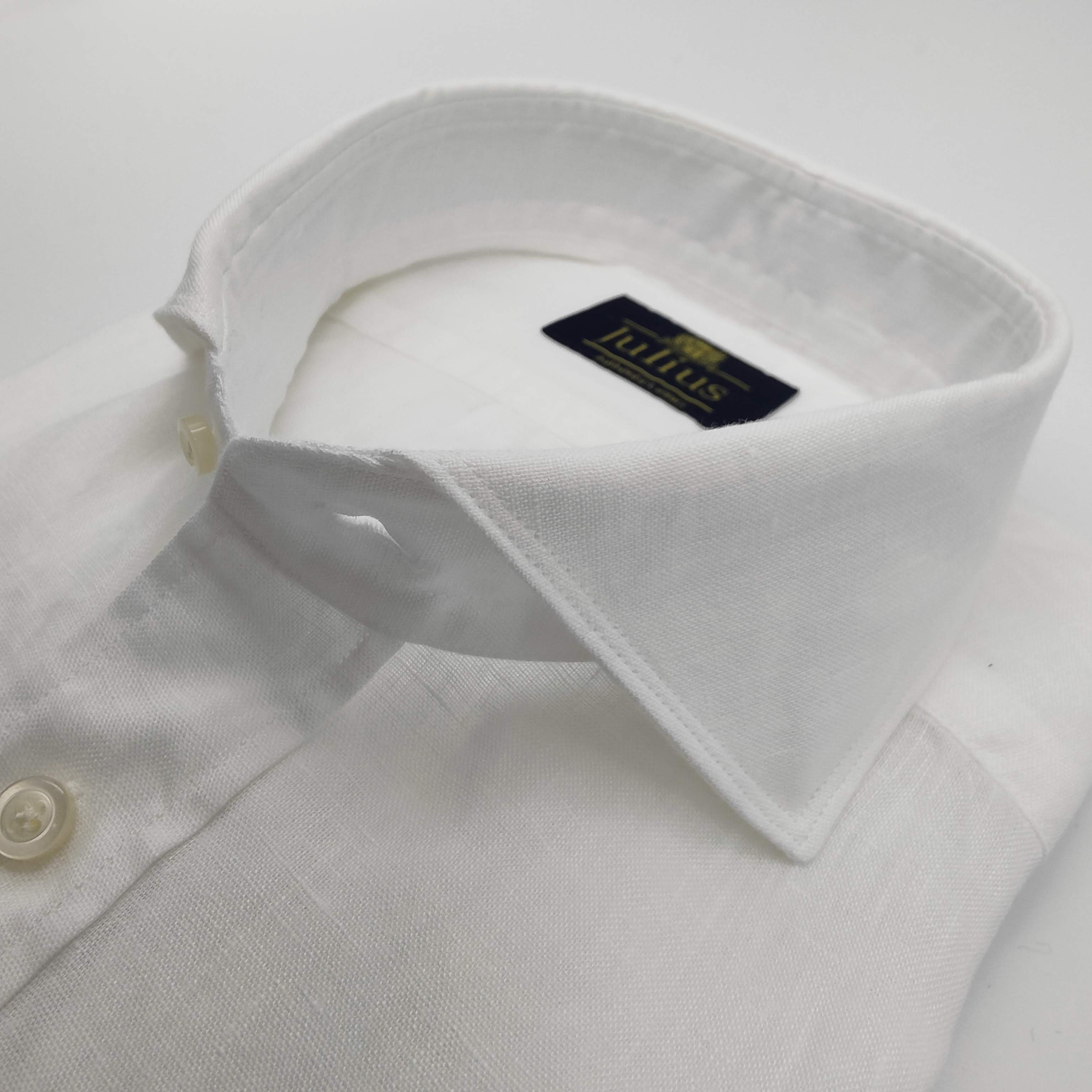 Cutaway Linen Shirt White