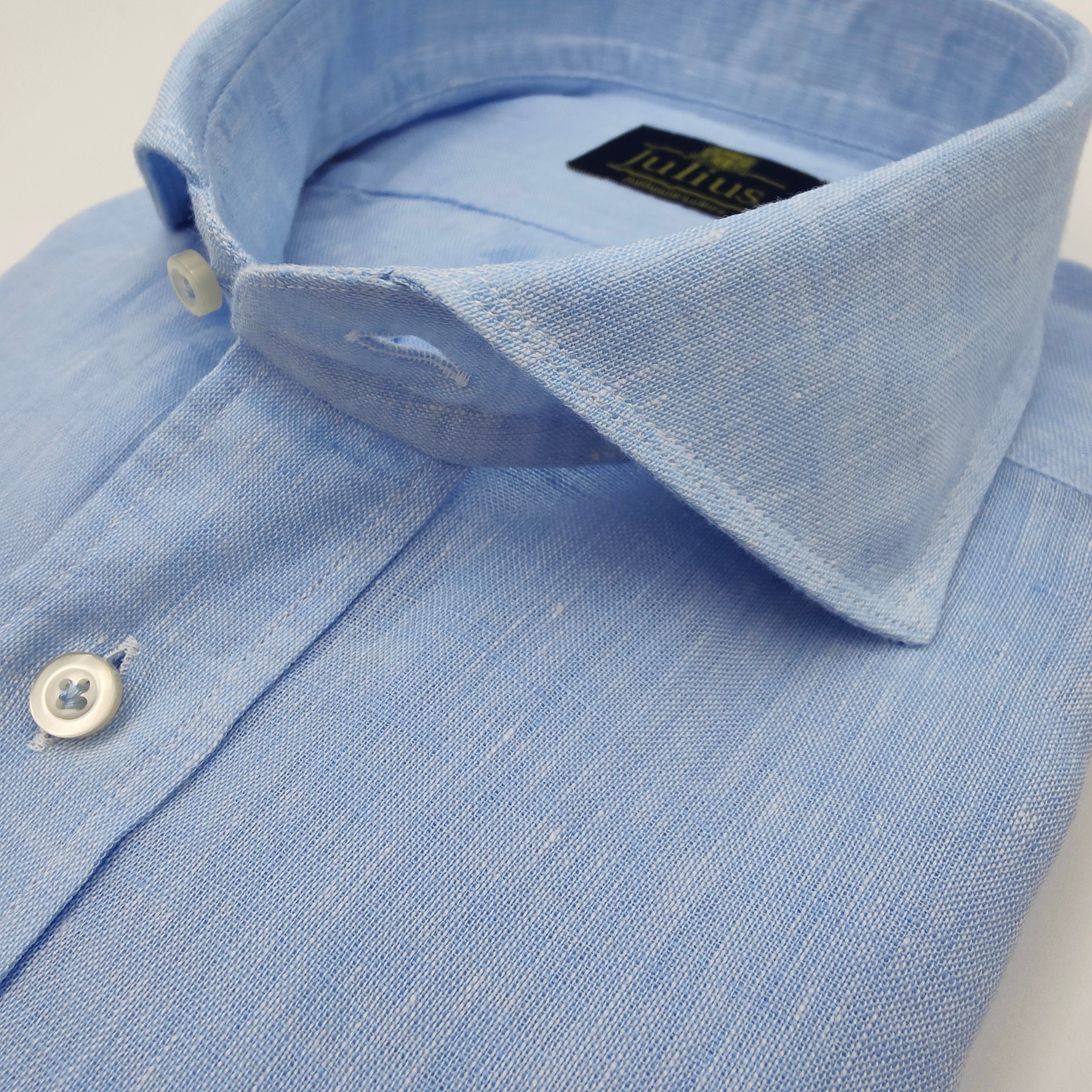 Cutaway Linen Shirt Light Blue