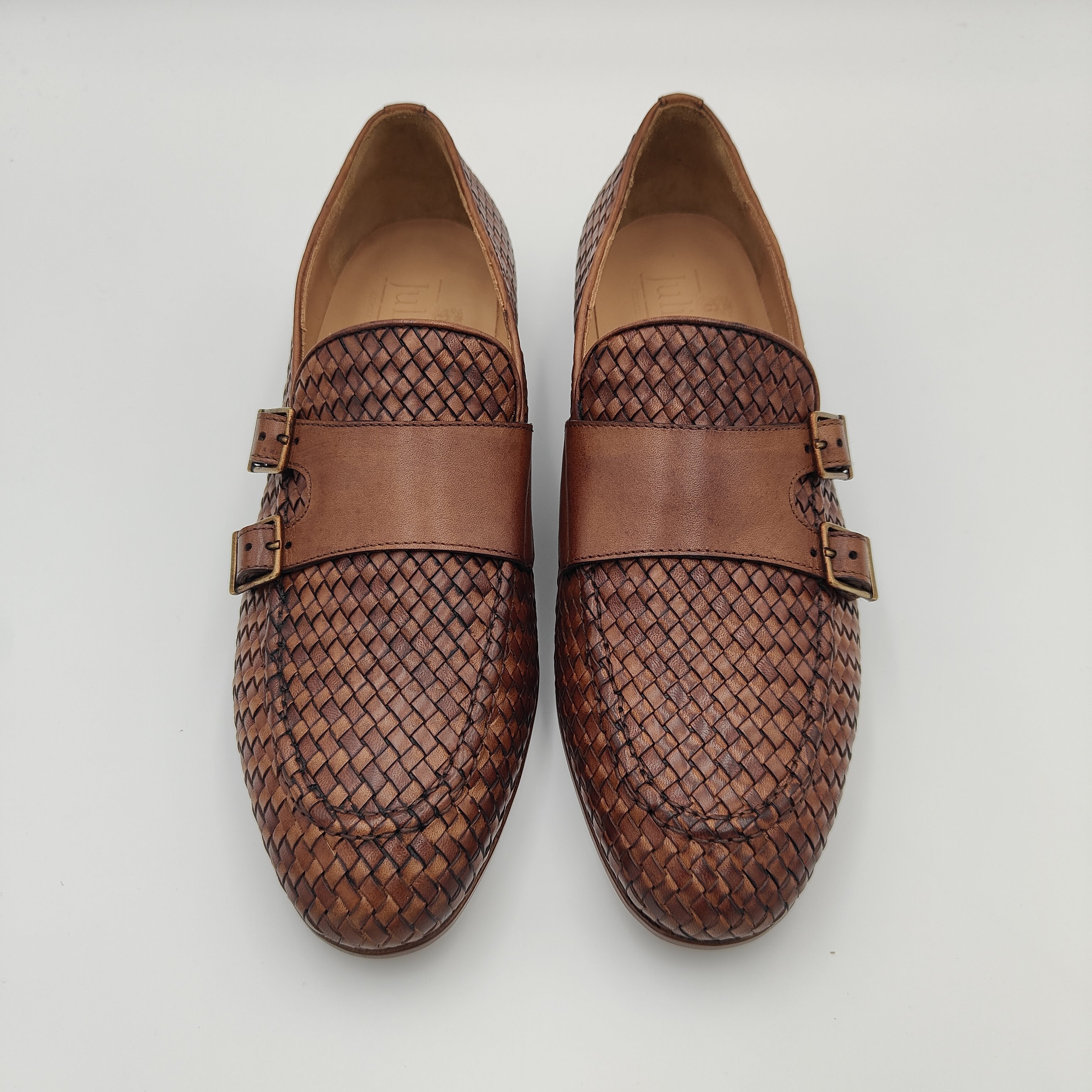 Monkstrap-Loafer aus Intrecciato