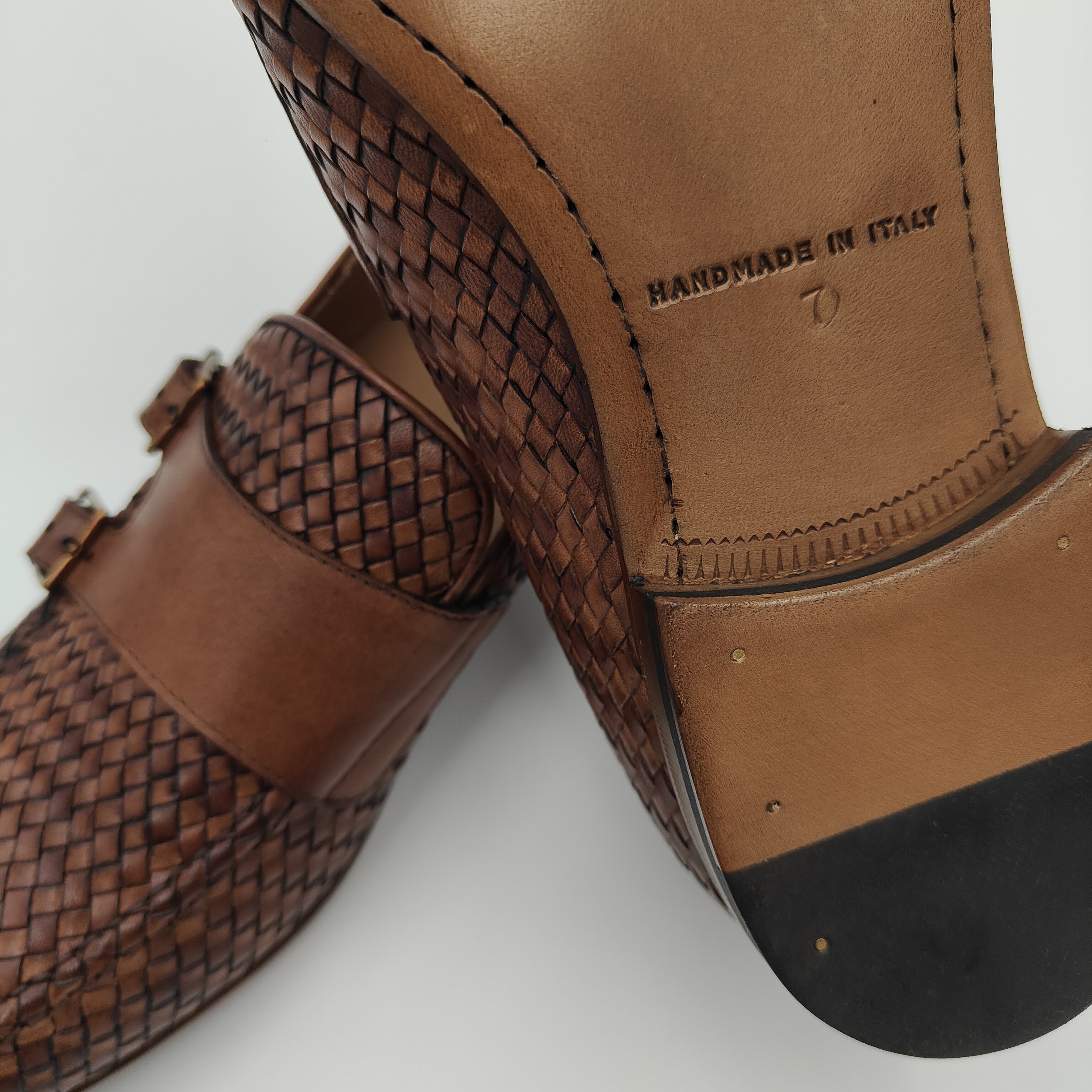 Monkstrap-Loafer aus Intrecciato