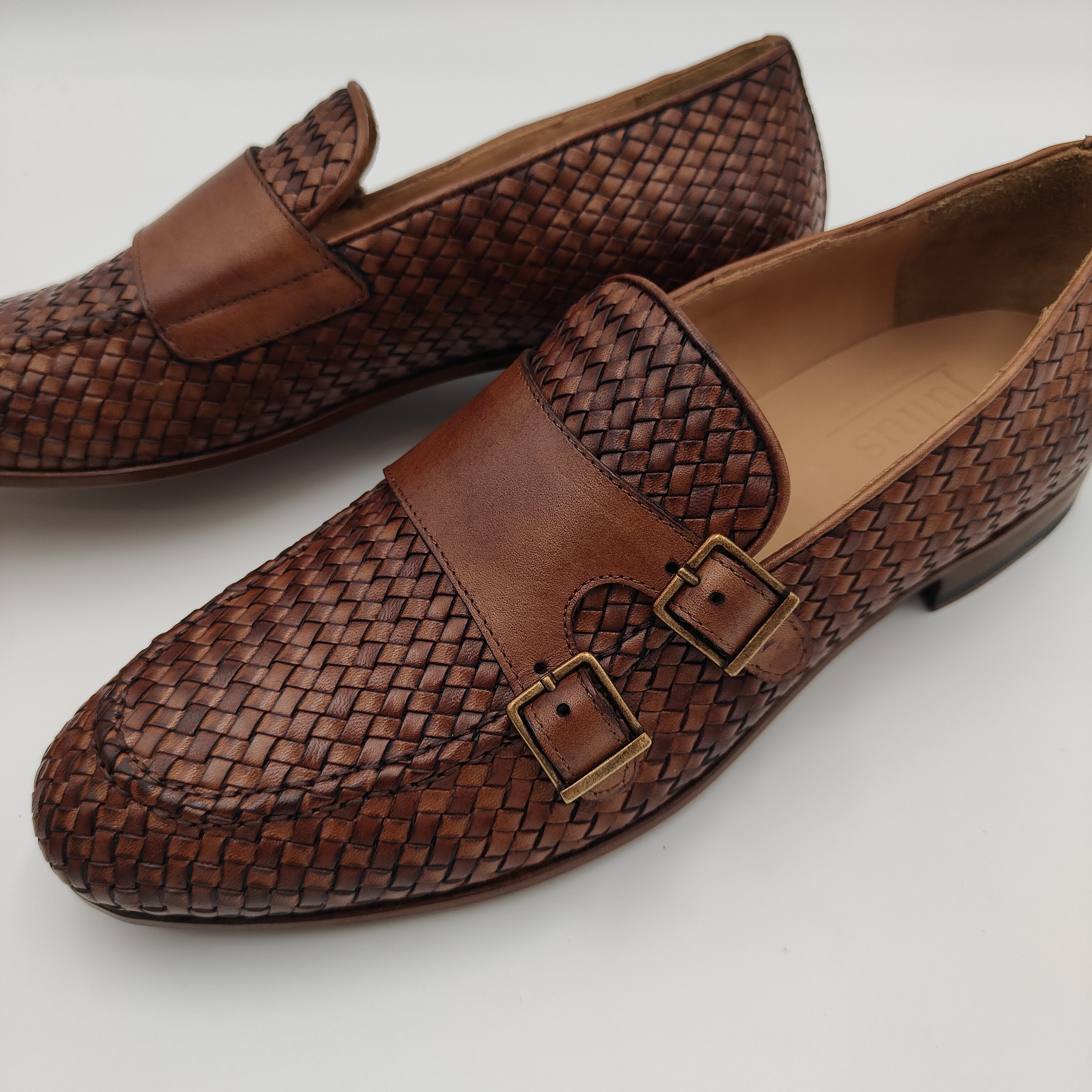 Monkstrap-Loafer aus Intrecciato