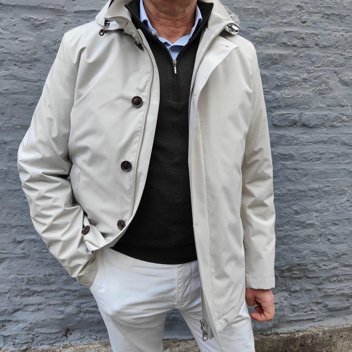 Ivory Running Jacket Performance Jacket Ivory