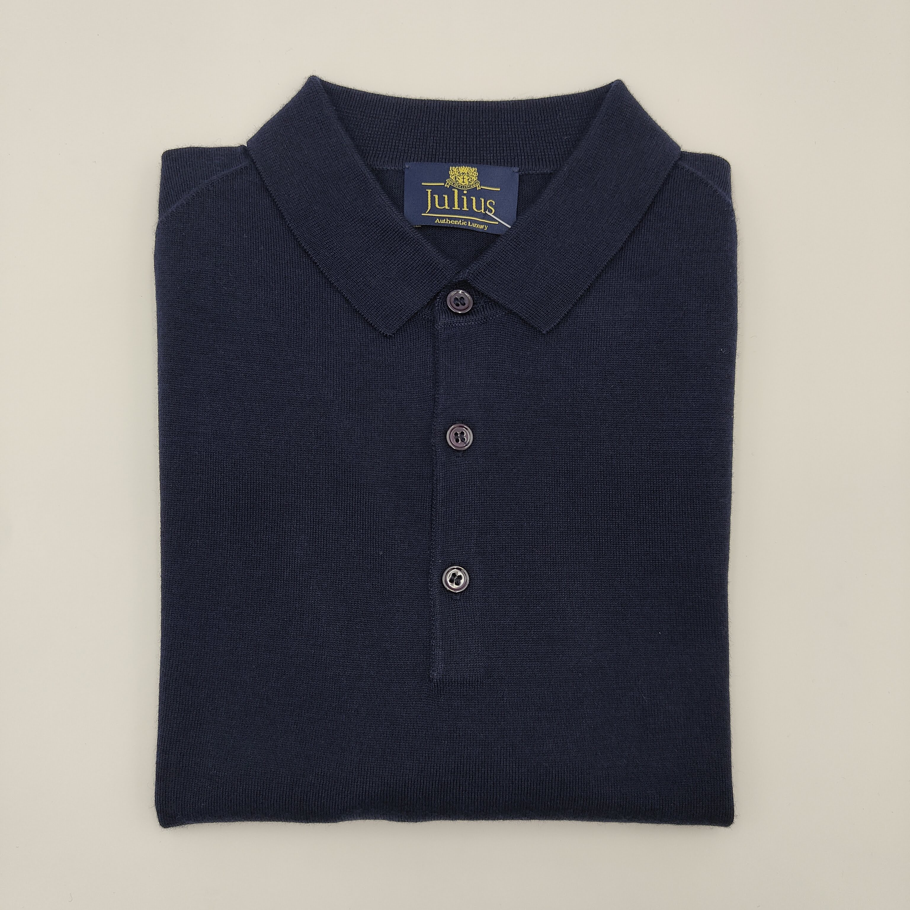 Shortsleeve Polo Merino/Cashm/Silk Navy