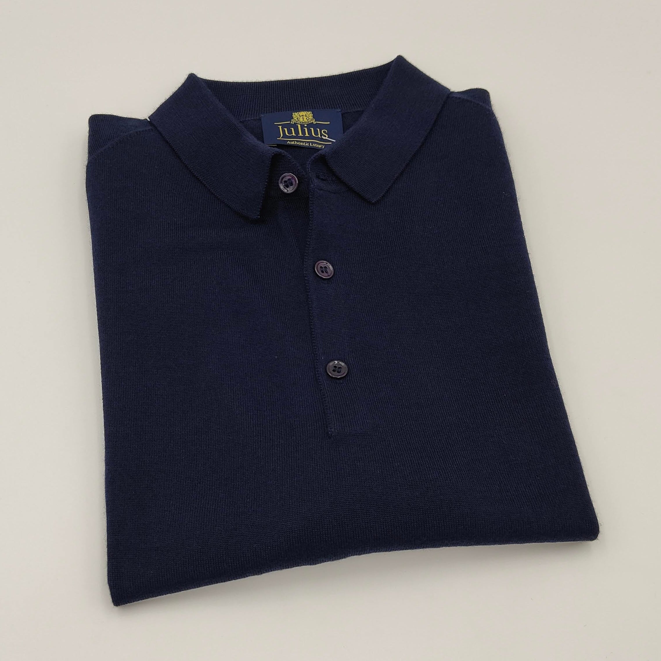 Shortsleeve Polo Merino/Cashm/Silk Navy