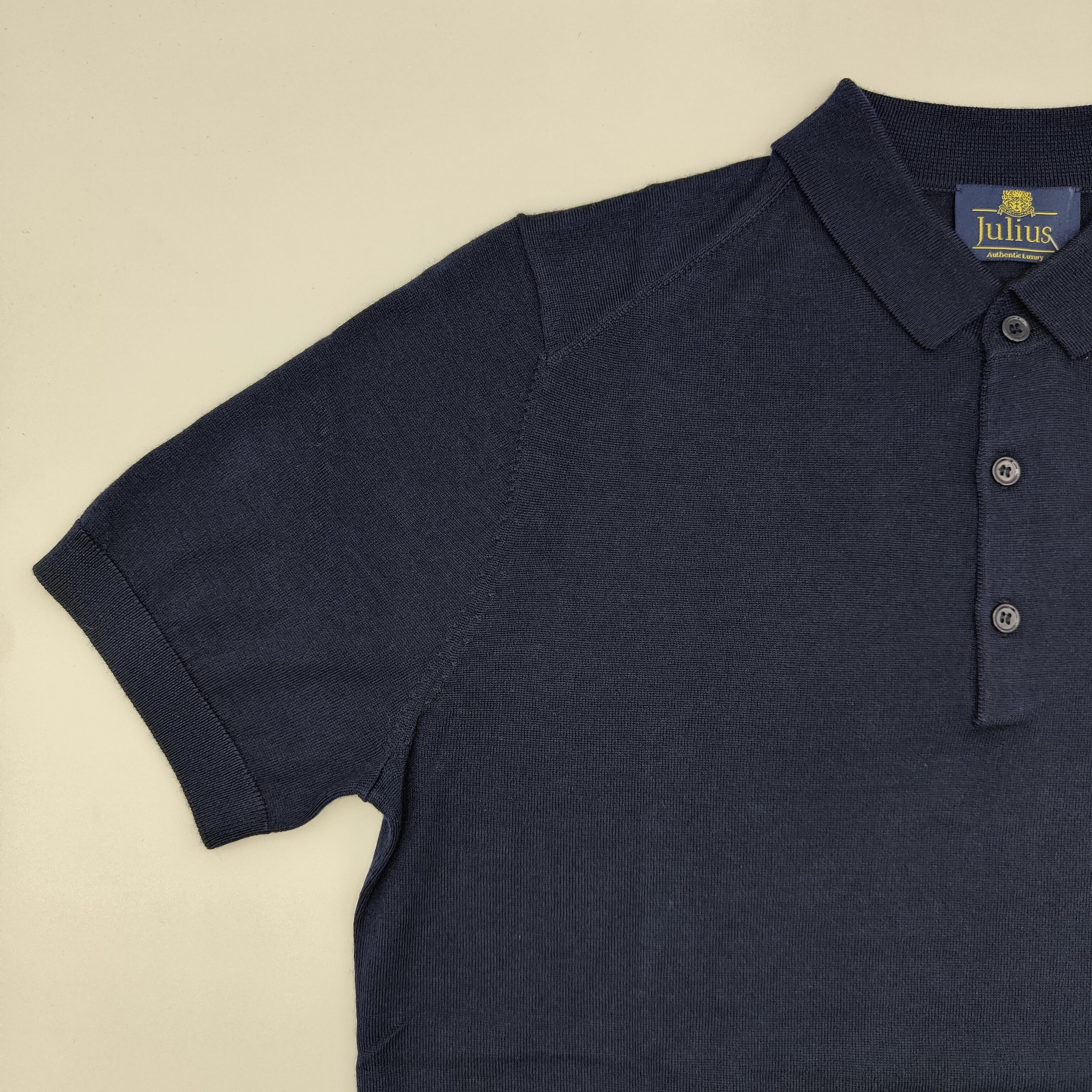 Shortsleeve Polo Merino/Cashm/Silk Navy