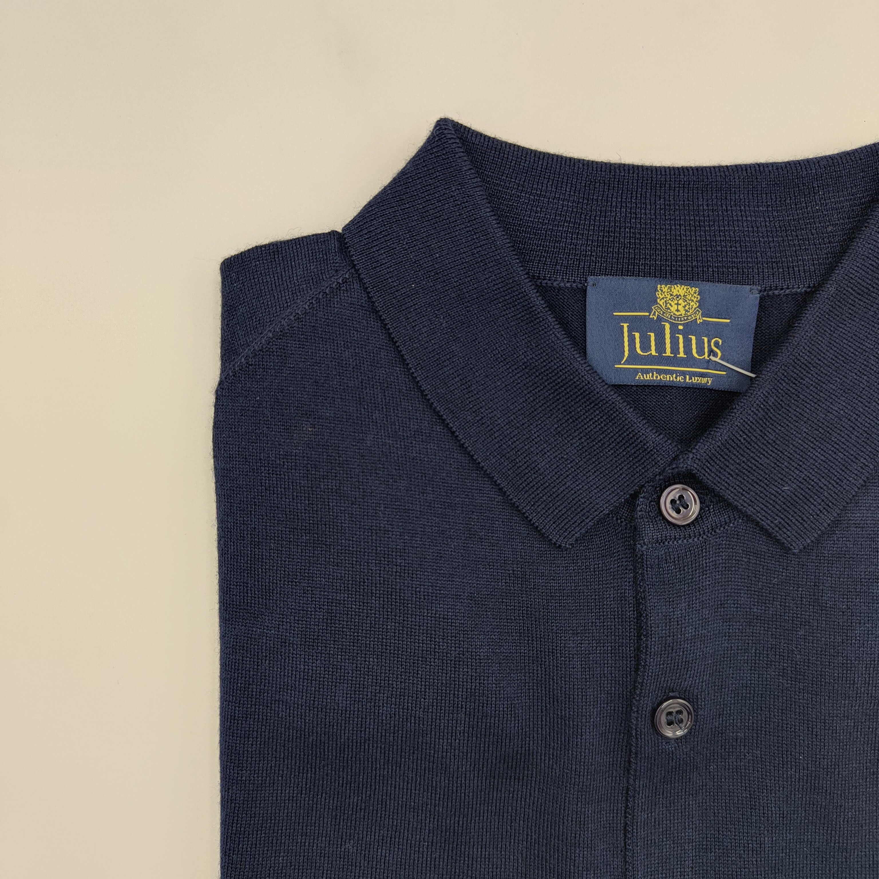 Shortsleeve Polo Merino/Cashm/Silk Navy